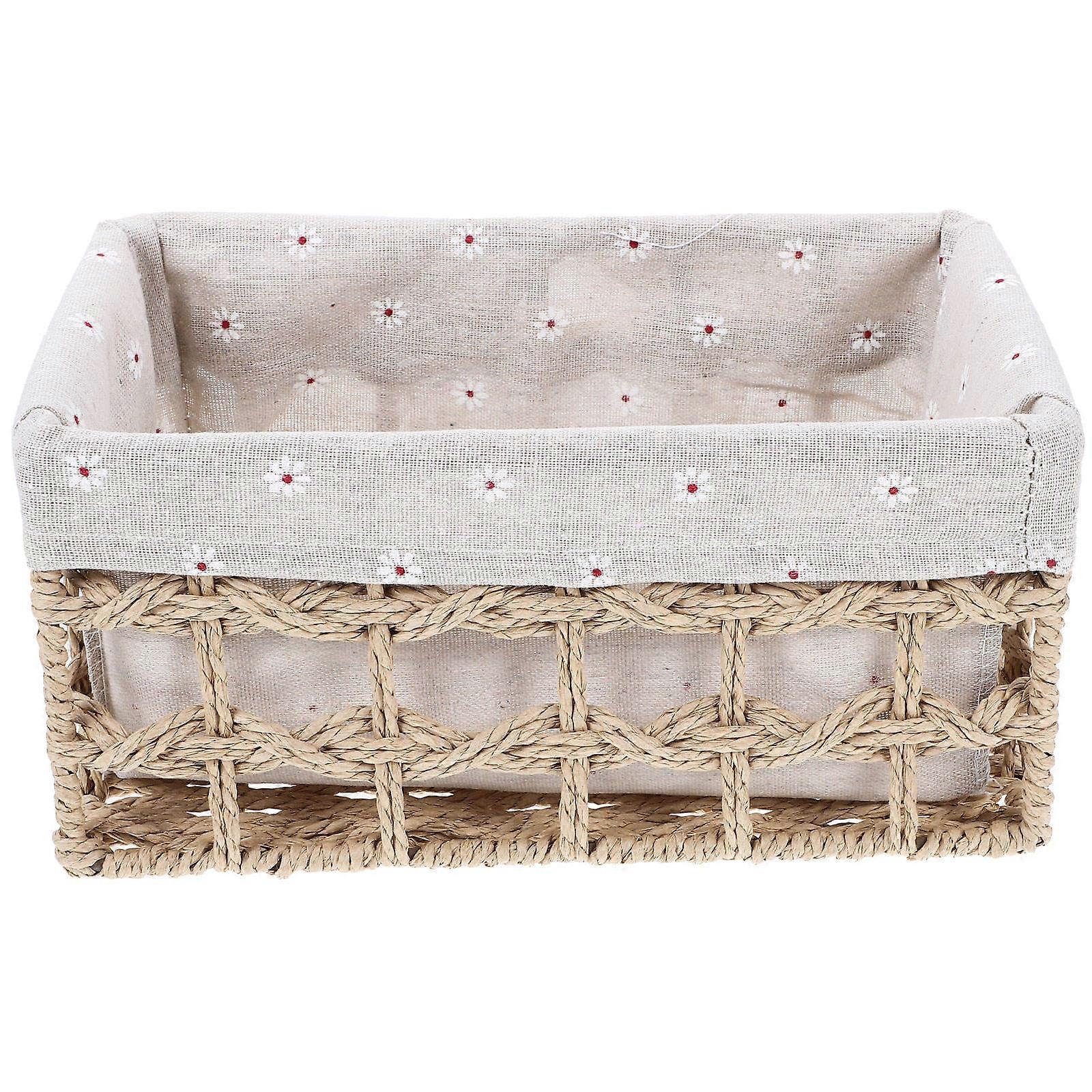 Multi Grass Woven Storage Basket for Storage Sundries Organizer