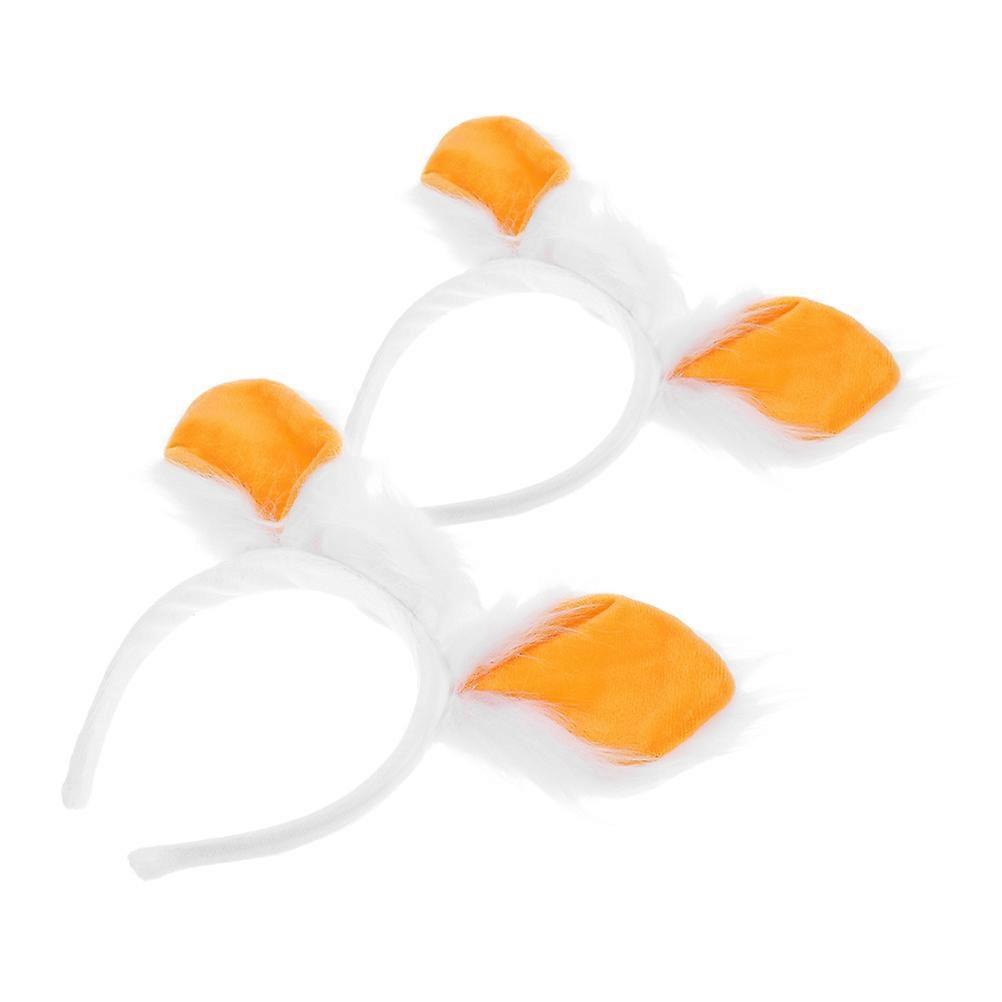 White Plush Sheep Ear Headband for Decoration 10Pcs Cute and Soft Hairband