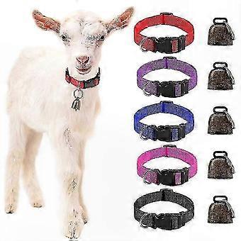 Adjustable Collars with Bells for Small Livestock, Sheep, and Cattle (5-Pack)