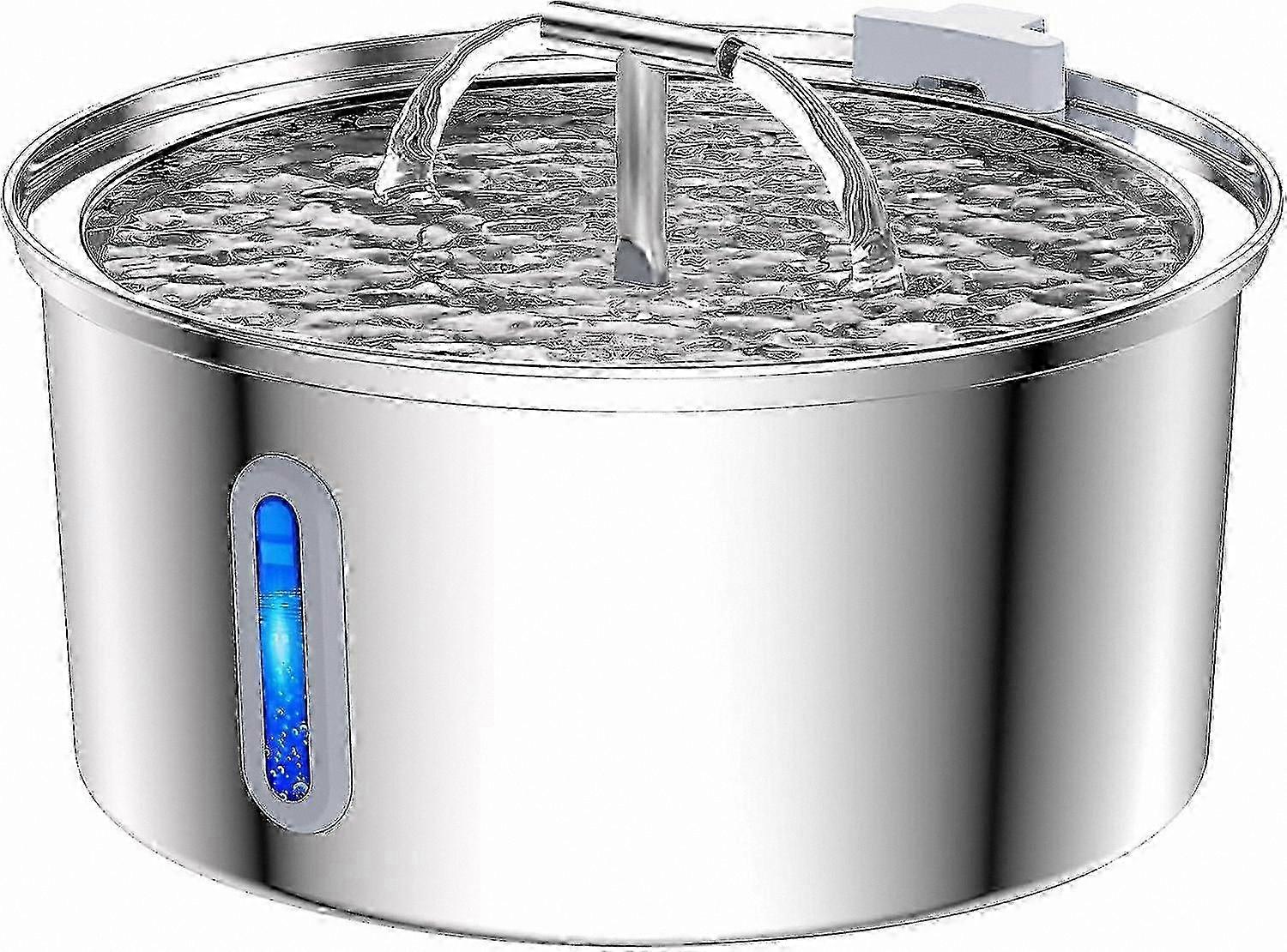 3.2L LED Illuminated Pet Hydration System with Silent Pump and Triple Filtration for Cats & Dogs Multi-Pet Use