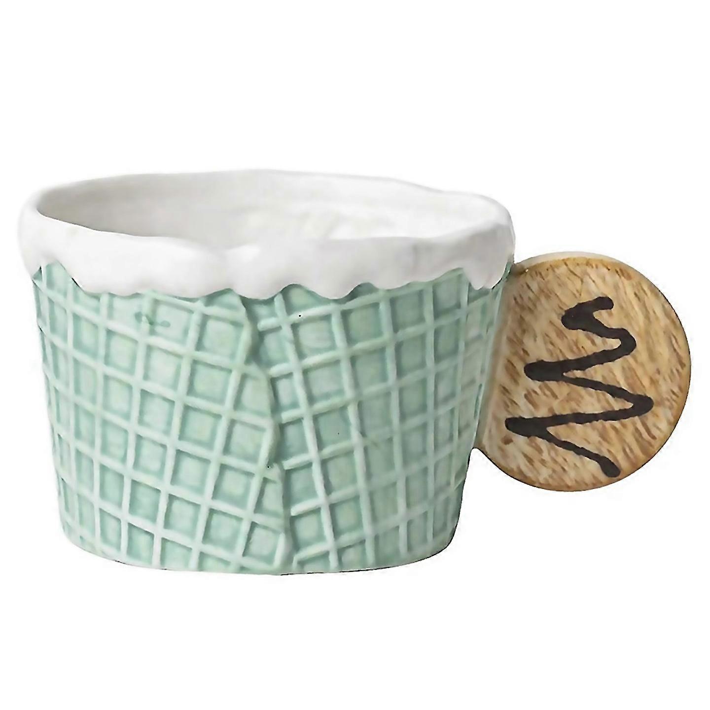 For Water Cup Cute Ceramic Muggreenround Handle