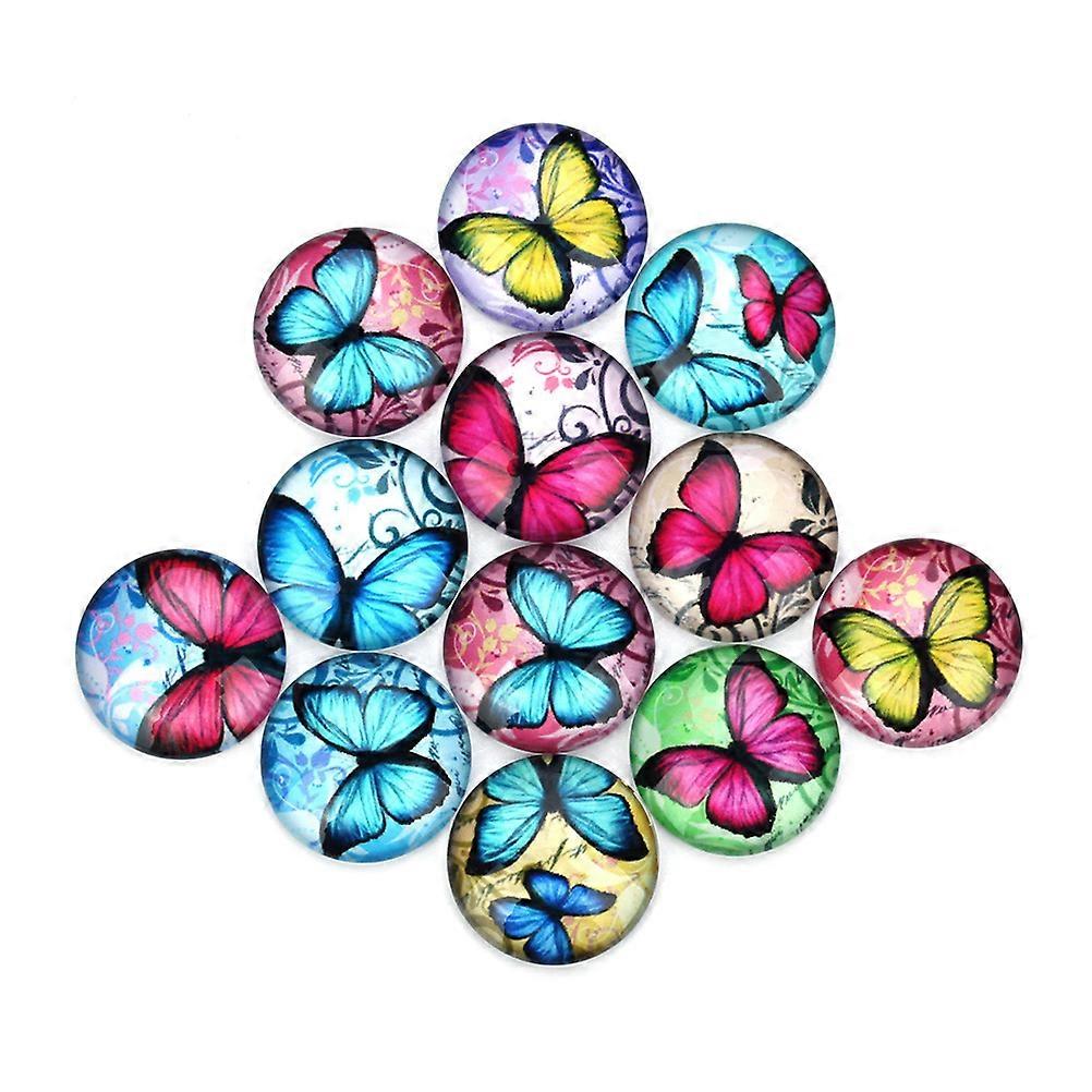 Glass Patch DIY Glass Interface Patch for Jewelry Making 20Pcs Multi Color