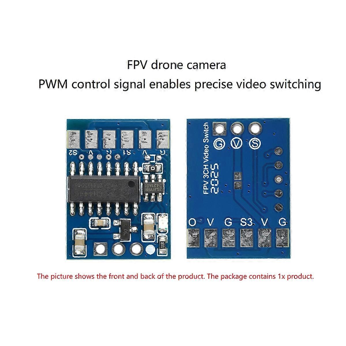 3-Channel Video Switcher Module for RC FPV Drones for Multiple
