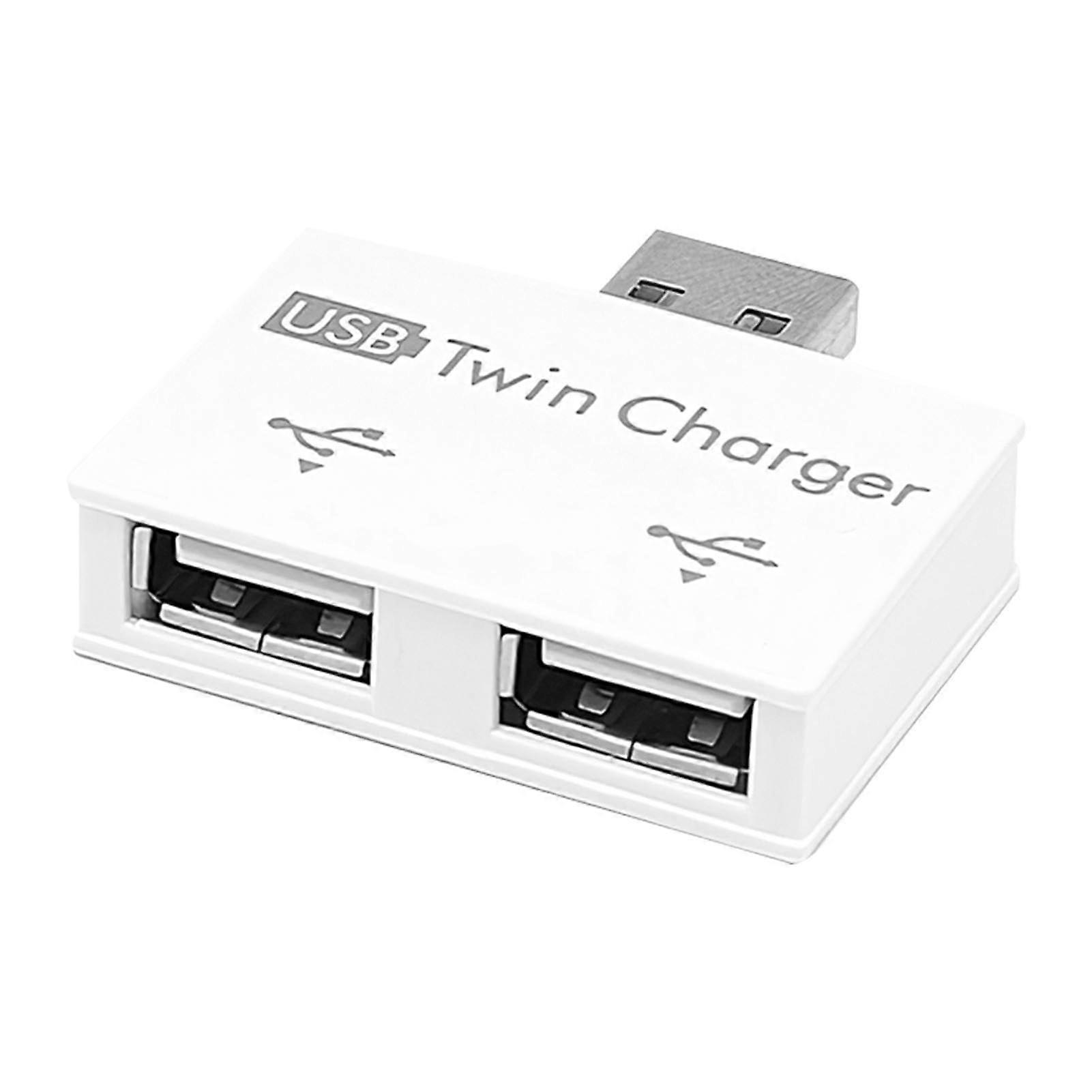 2 Port USB Hub Portable USB Splitter MultiPort Hub Converter Plug And Play Charging Extender For Home Car Travel