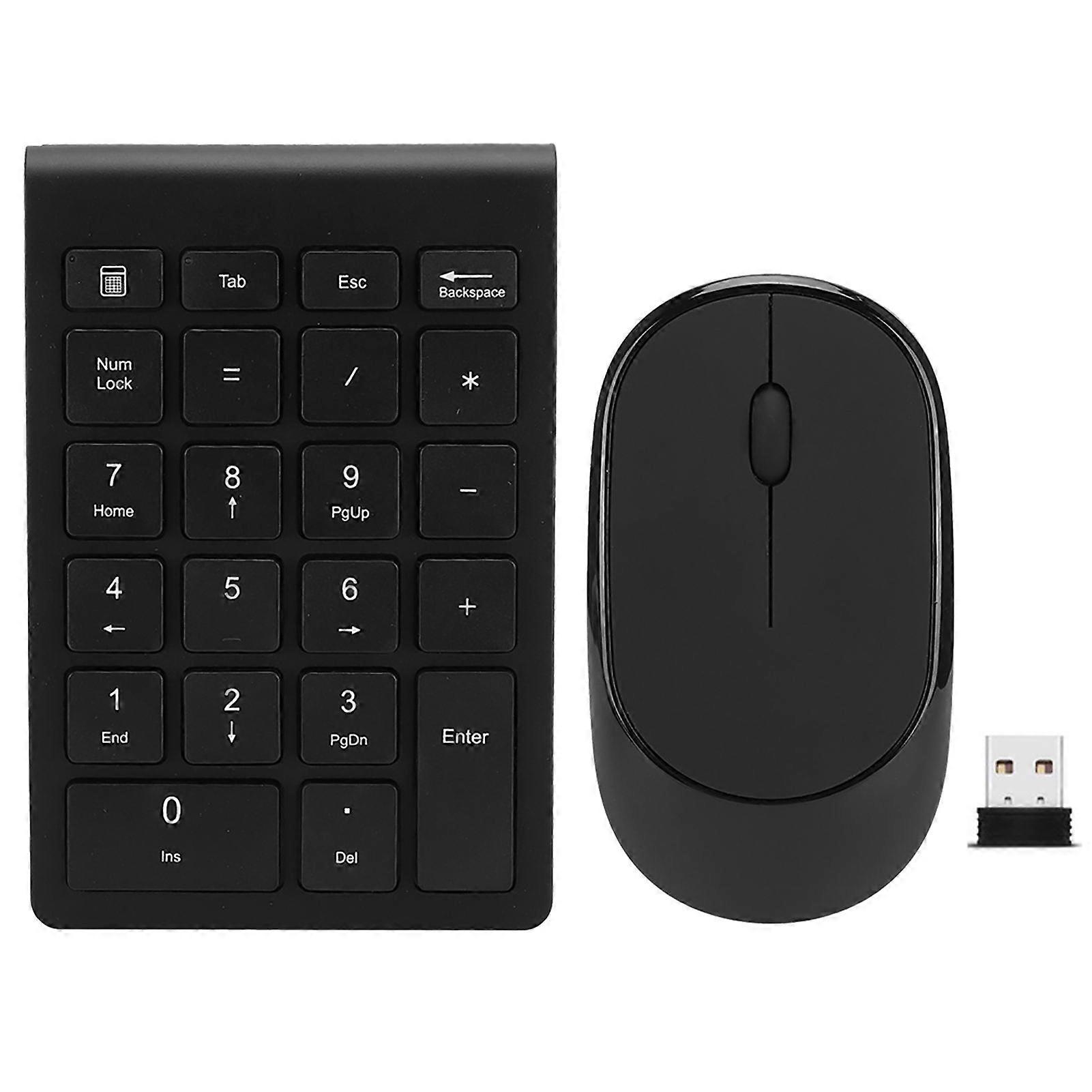 2.4G Wireless Ultra-Thin 22-Key Switch-Free Digital Keyboard Wireless Mouse Set for RF304T