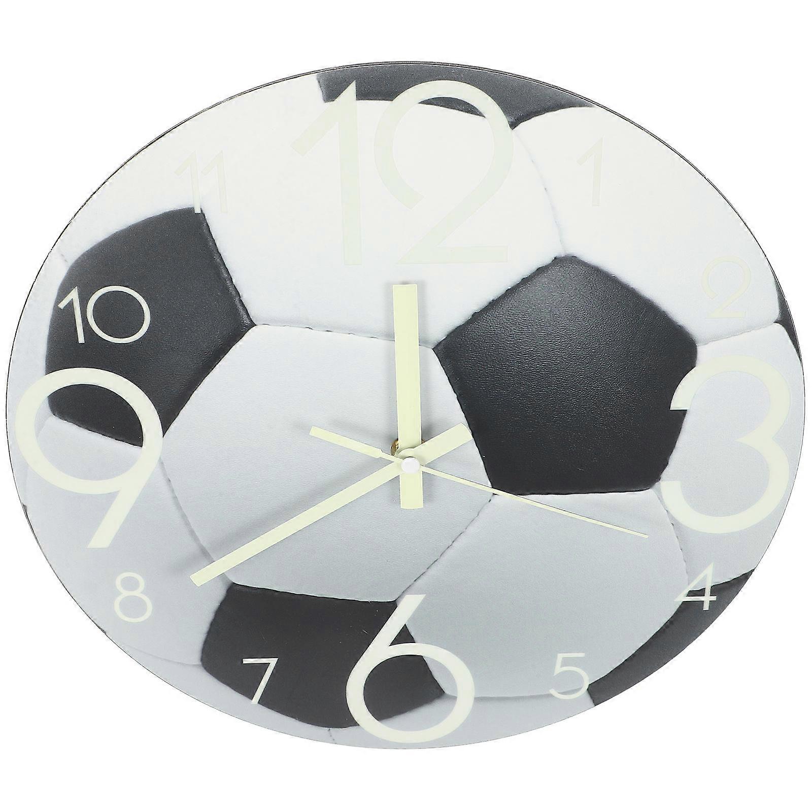 Acrylic Luminous Wall Clock for Football Fans 3Pcs Home Decor