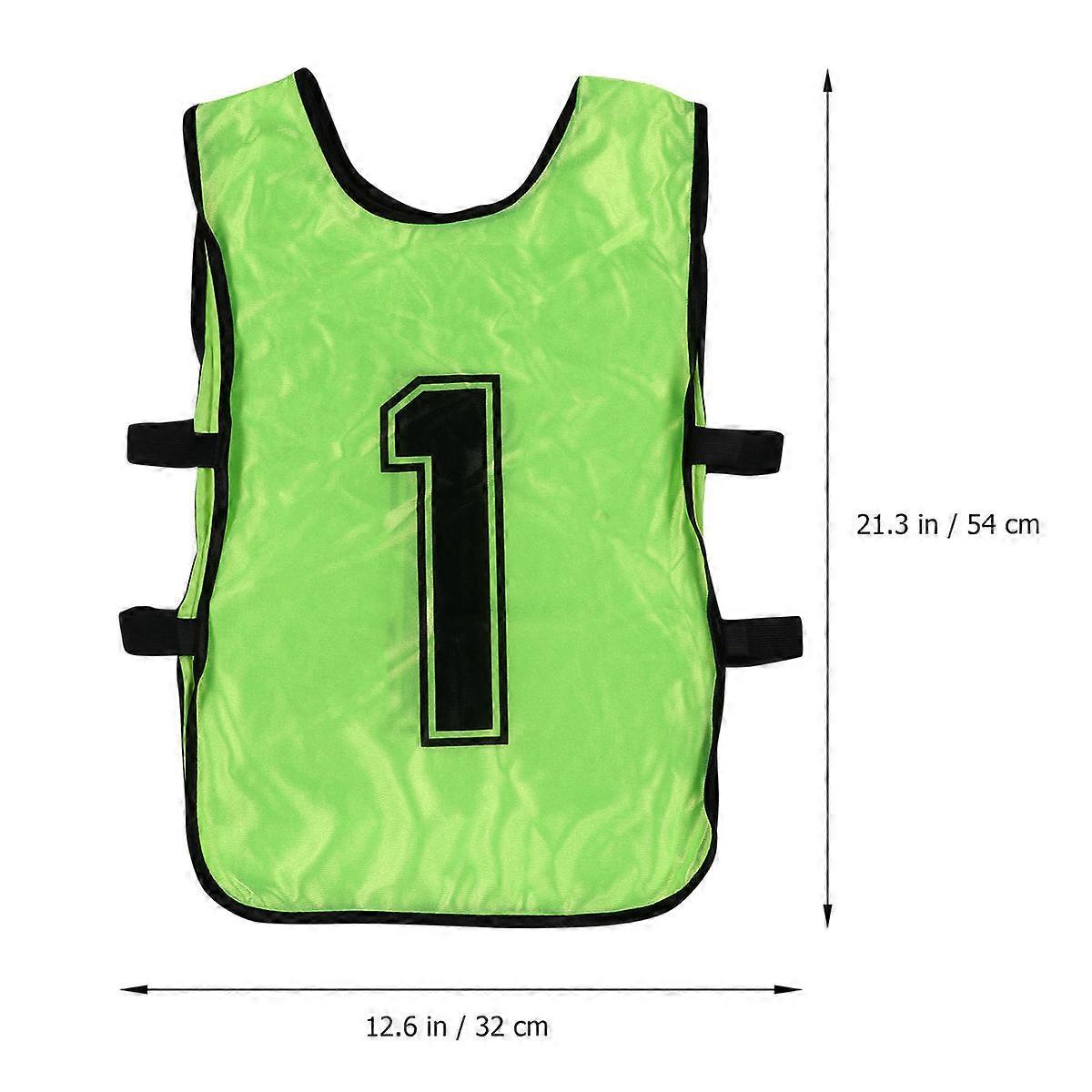 Practice Vest Green Polyester Vests for Children 18Pcs Set