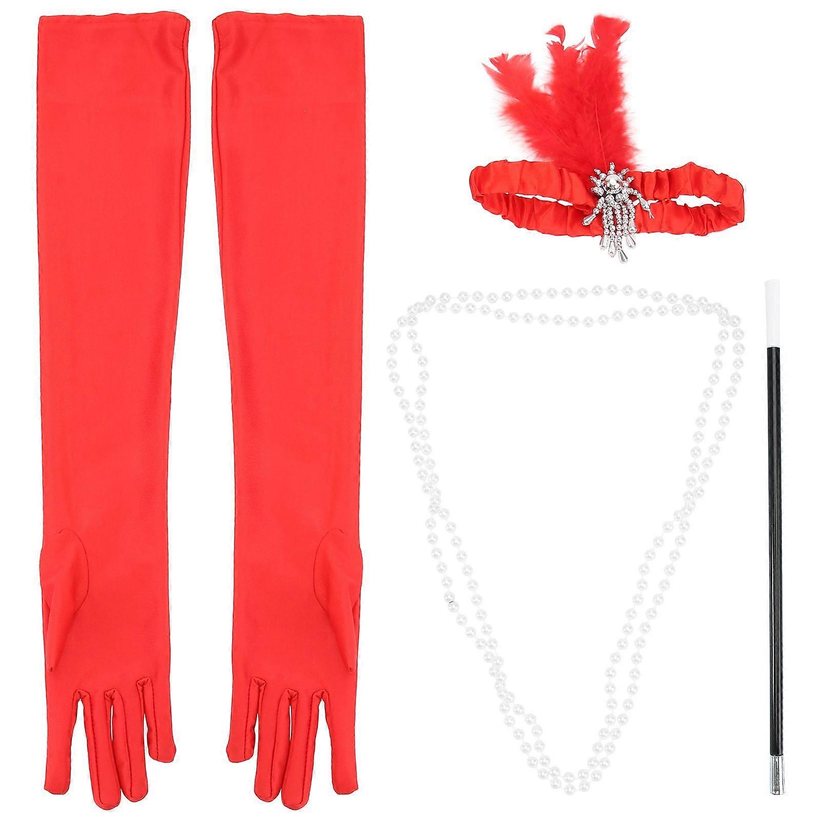 1 Set Halloween Party Cigarette Stick Head with Glove Bead Chain Four Piece Set