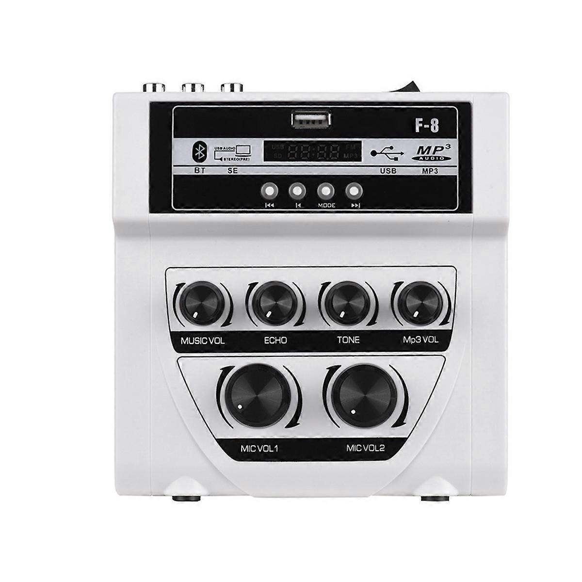 Mf8 Outdoor Karaoke Audio Mixer with Bt Recording Effect-EU Plug, B