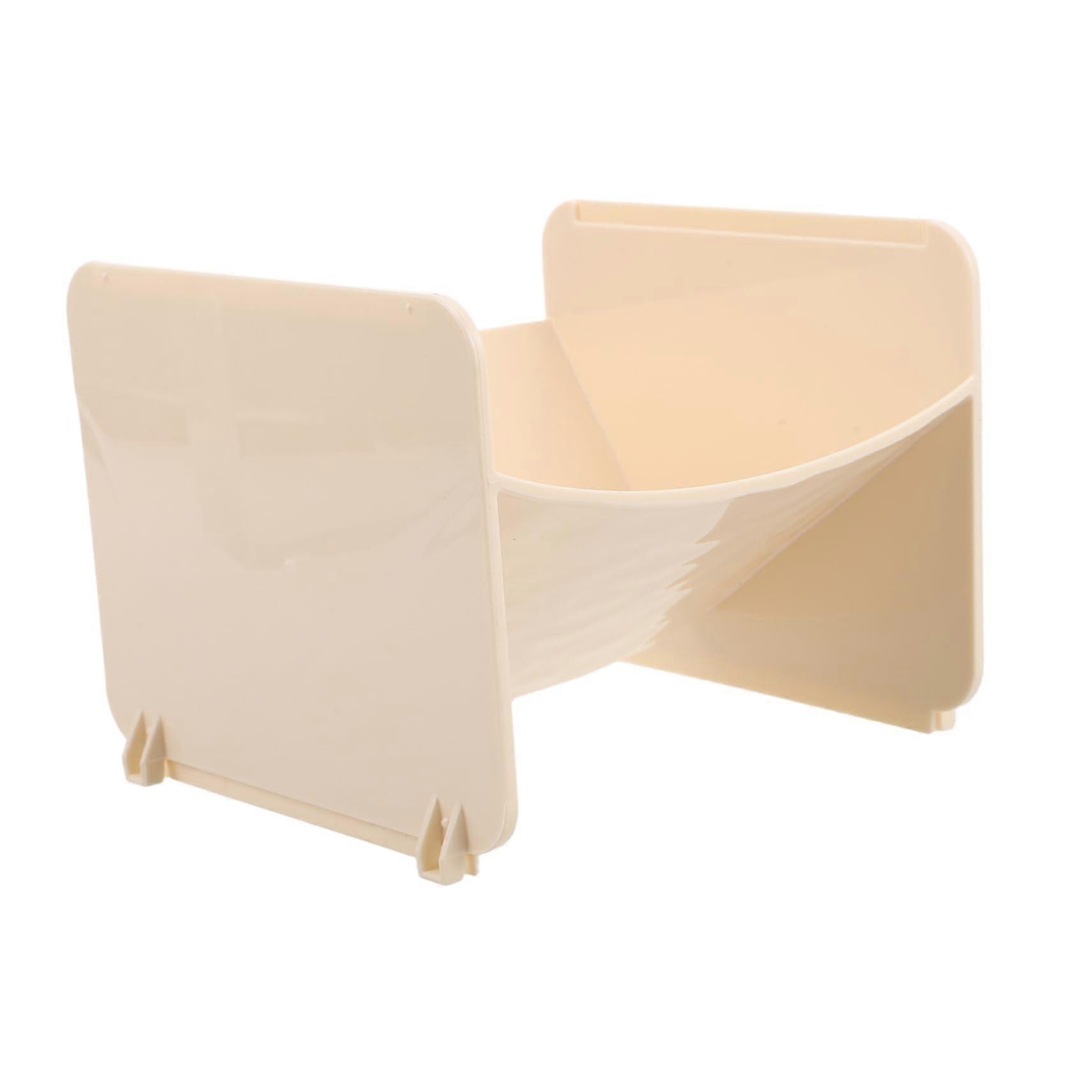 Stackable Storage Rack for Keys, Cosmetics, and Jewelry Beige MultiFunctional Organizer for Bathroom, Entryway
