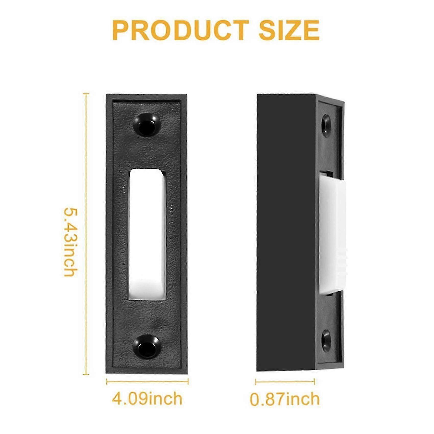 Universal Lighted Garage Door Switch Set - 2-Pack Push Buttons with Sleek Black Finish