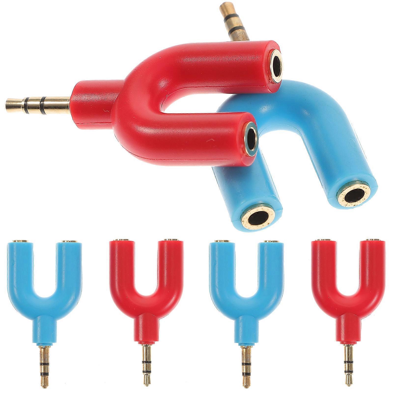 Earphone Adapter 3.5mm Headphone Splitter for 6Pcs 1 to Usage