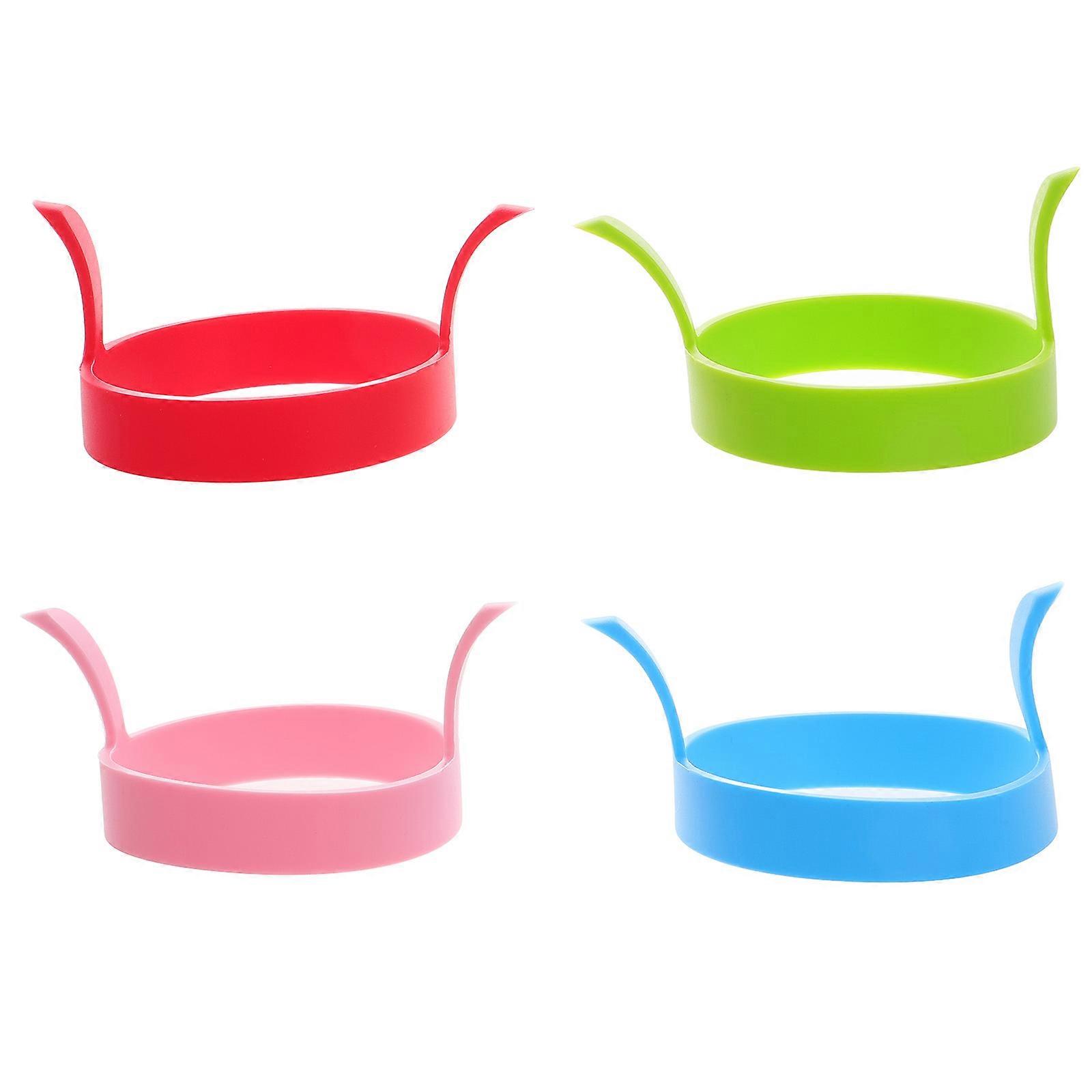 Silicone Egg Molds 20Pcs Non-Stick Fried Egg Shaping Rings For Home Kitchen Breakfast Preparation Multi Color