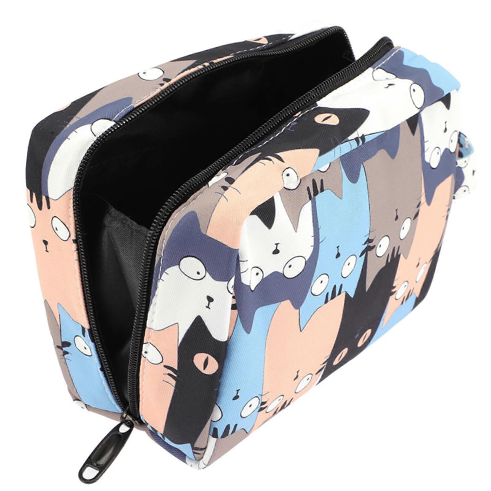 Assorted Color Cosmetic Bag for Storage 2Pcs Travel Toiletry Makeup Pouch