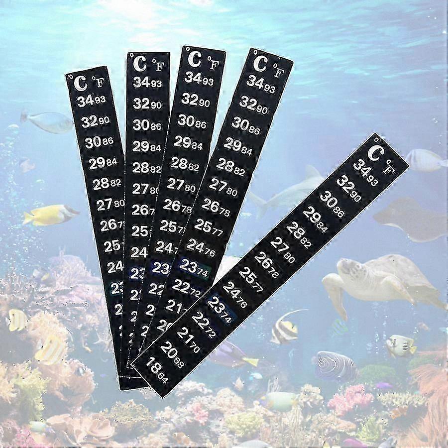5-Pack Adhesive Temperature Strips for Aquarium Tanks and LCD Displays