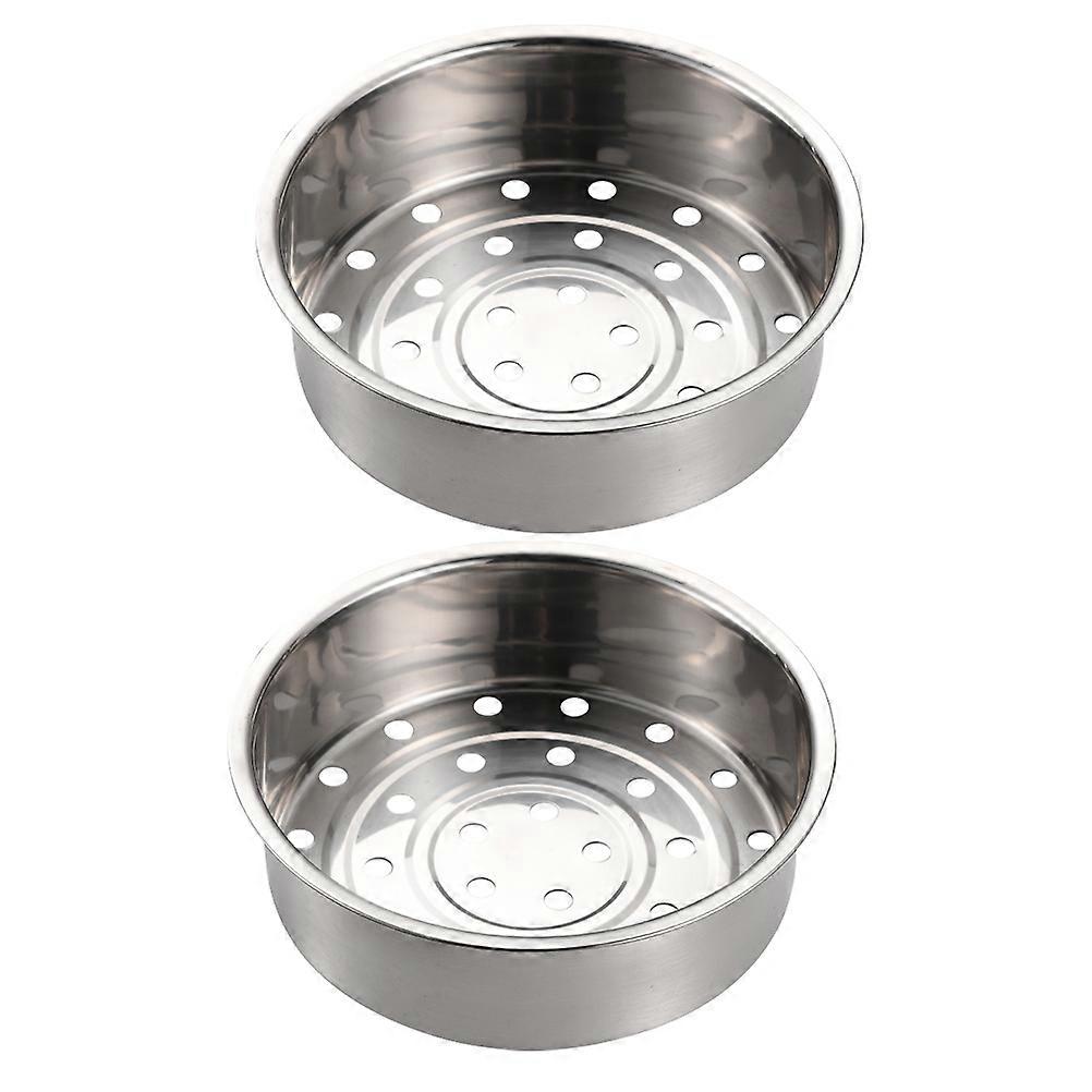 Food Steaming Rack Stainless Steel for Steamer Insert 6Pcs Silver Set
