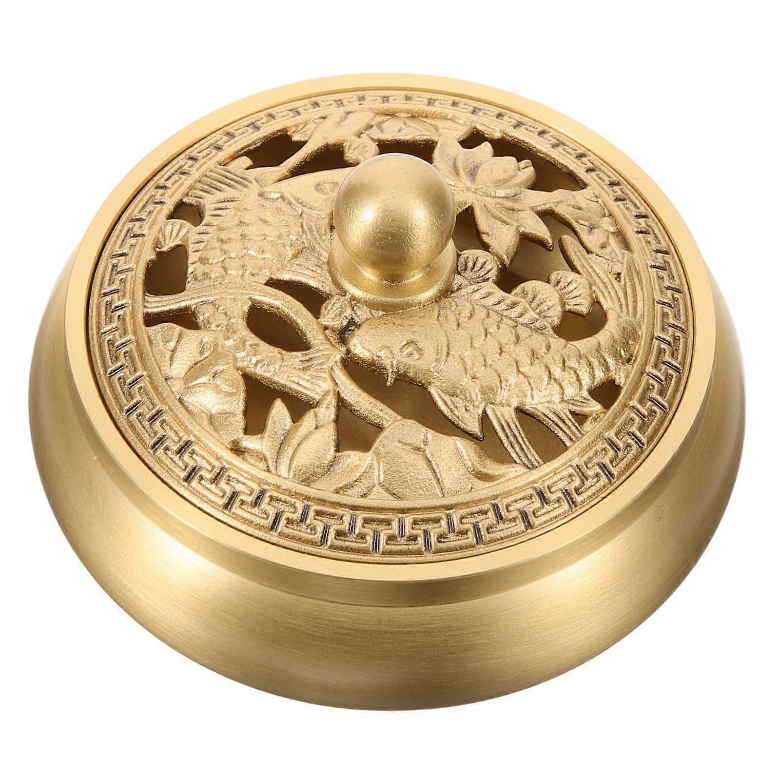 Desktop Incense Furnace Copper Holder for Decor 3Pcs Set