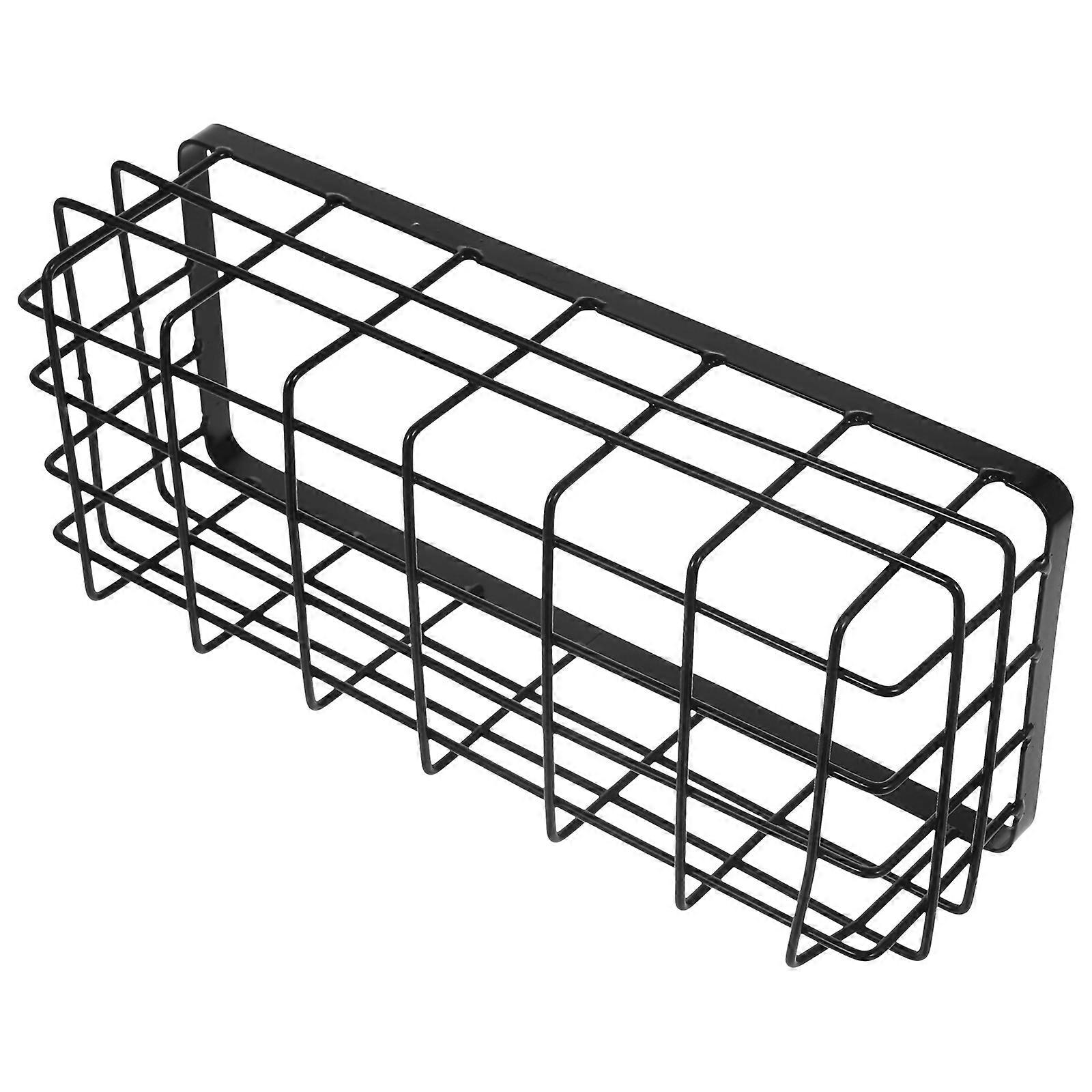 Bathroom Wall Rack Rectangular Metal Storage Basket for Storage 2Pcs