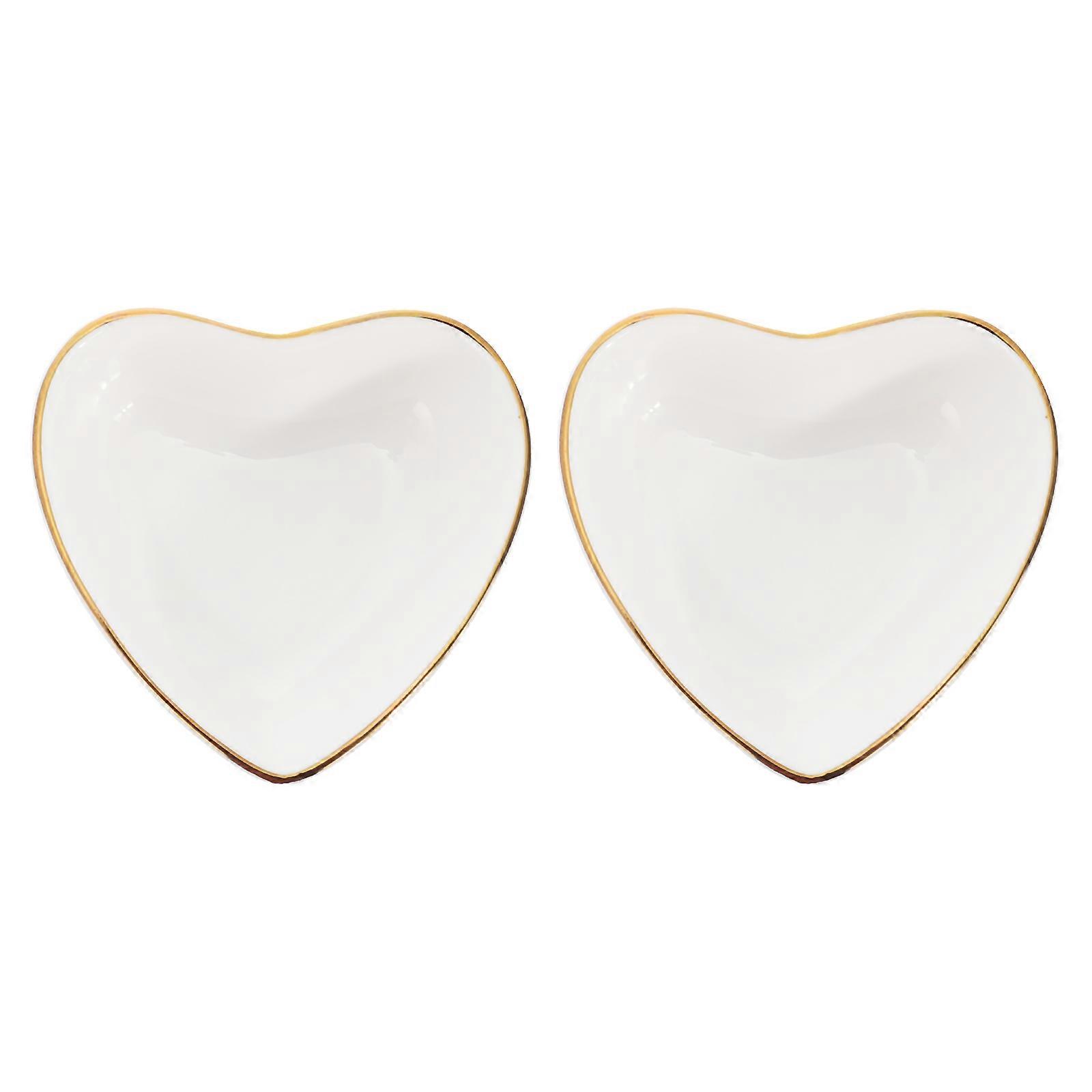 Ceramic Soy Sauce Plate Small Plates General Consumers 4 Inches Serving Fruit 2Pcs