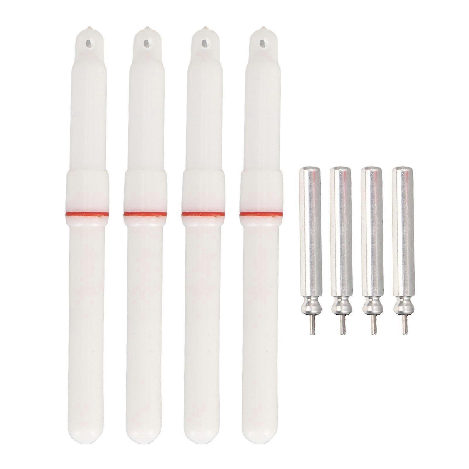 4PCS Pescuit Glow Sticks ABS LED float tijă vârf Lumini luminoase bastoane cu baterie pentru noapte întunecată de pescuit Steady pe verde