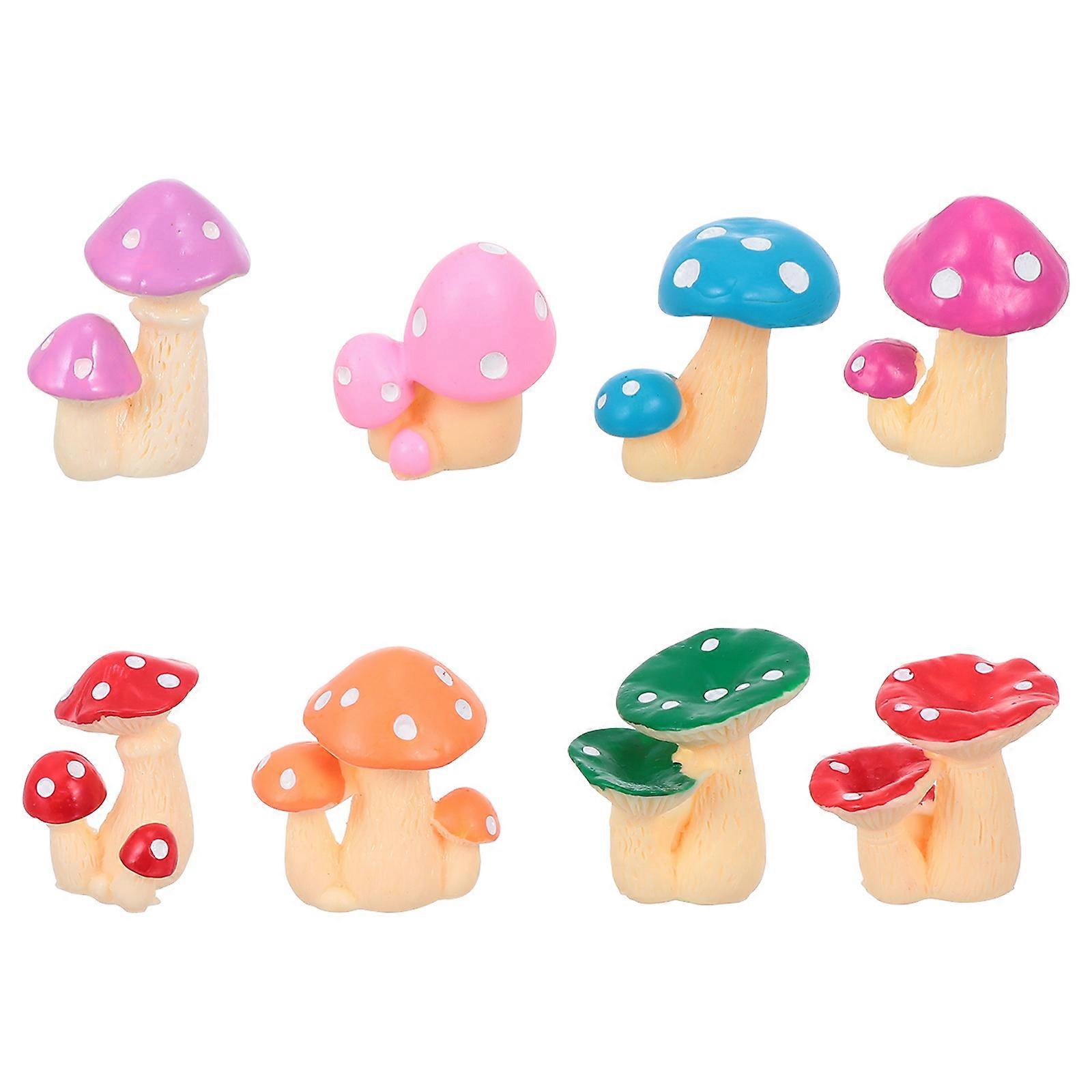 Creative Miniature Mushroom Decor For DIY Projects 3X2 Cm 16 Pcs