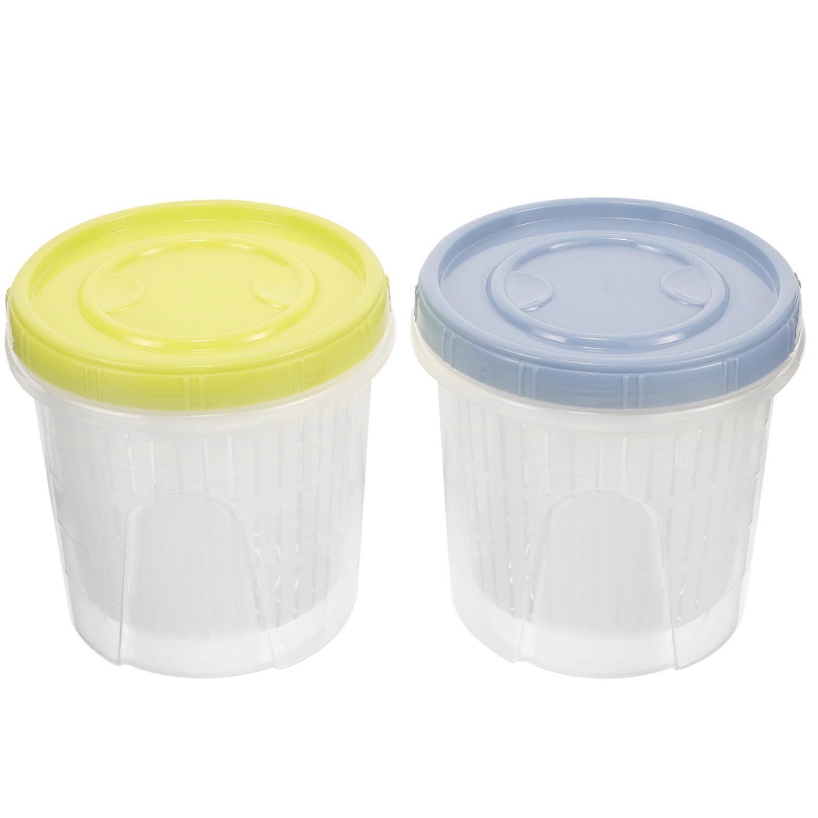 Food Preservation Storage Container Pickle Holder Keeper 5.11X5.11X5.03In Assorted Color Perfect For Pickles 10Pcs