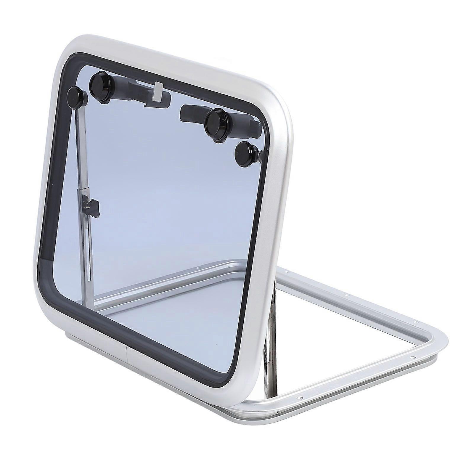 Boat Porthole Window Heavy Duty Aluminum Alloy Square Push Out Deck Hatch Porthole Skylights Escape Window for Yachts RVs