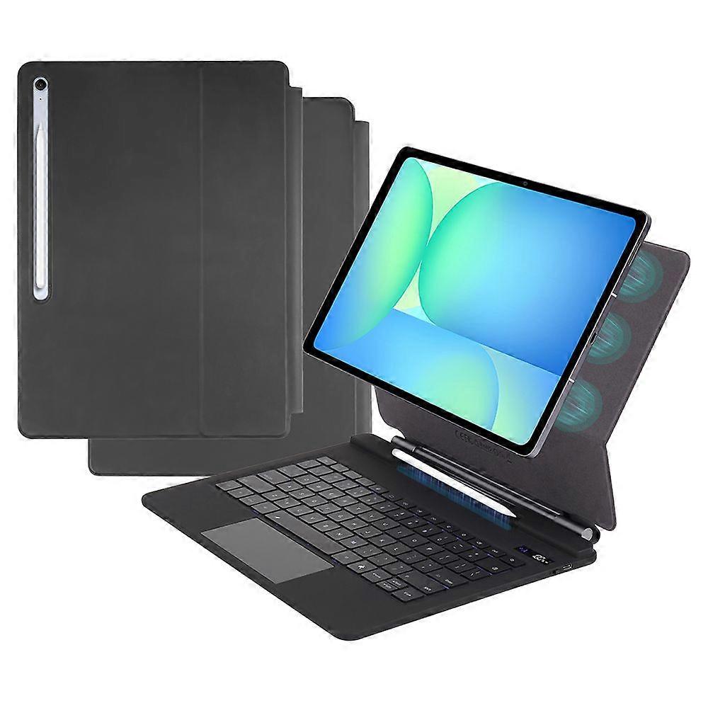 For Samsung Galaxy Tab S10 FE+ X620/ X626B Magnetic Wireless Keyboard Case with Backlit, Multi-Angle Stand