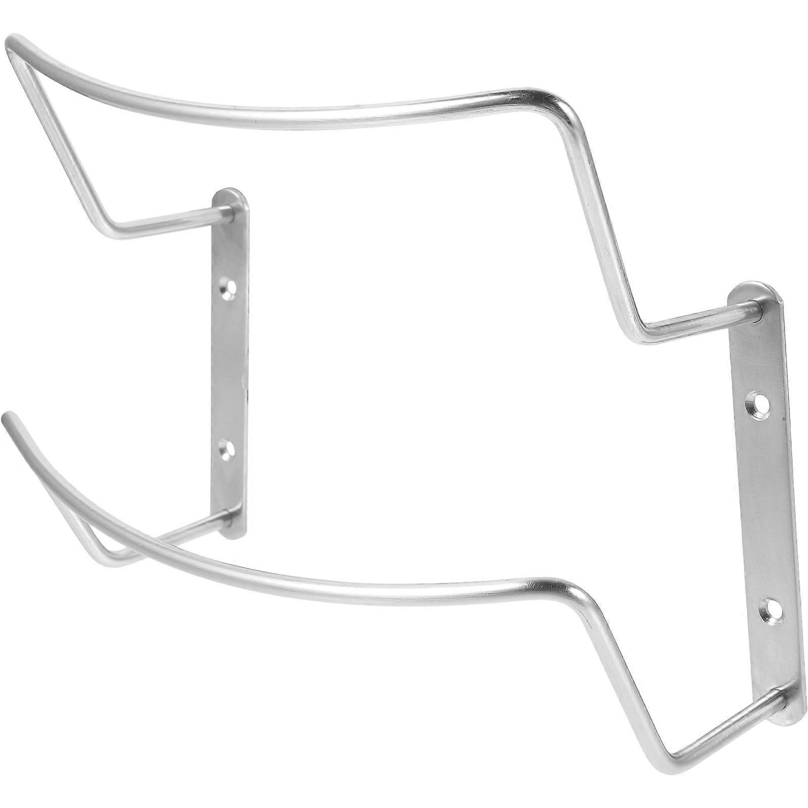 Pot Lid Rack Wall-Mounted Pot Lid Organizer Kitchen Storage Effect Silver 2Pcs