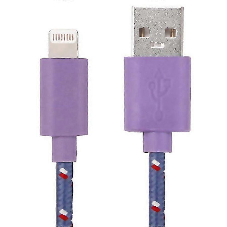 For 2m Nylon Netting Usb Data Transfer Charging Cable For Iphone Designed For Modern Living