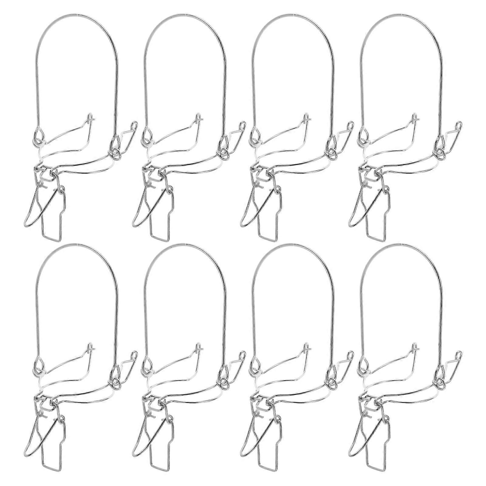 Silver Metal Buckle for Glass Jars Sealing Buckle with Handle 8Pcs Set