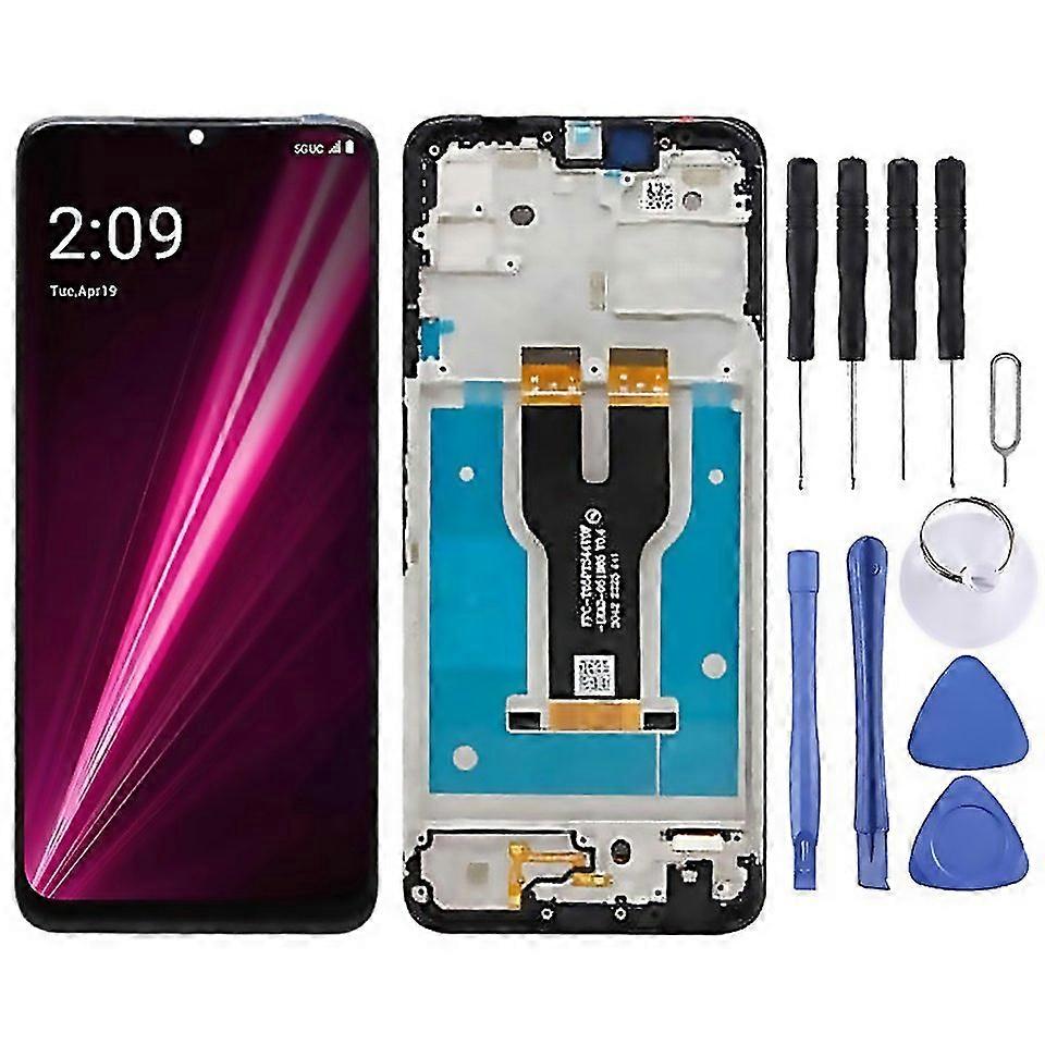 For Lcd Screen For Tmobile Revvl 6 Digitizer Full Assembly With Frameblack