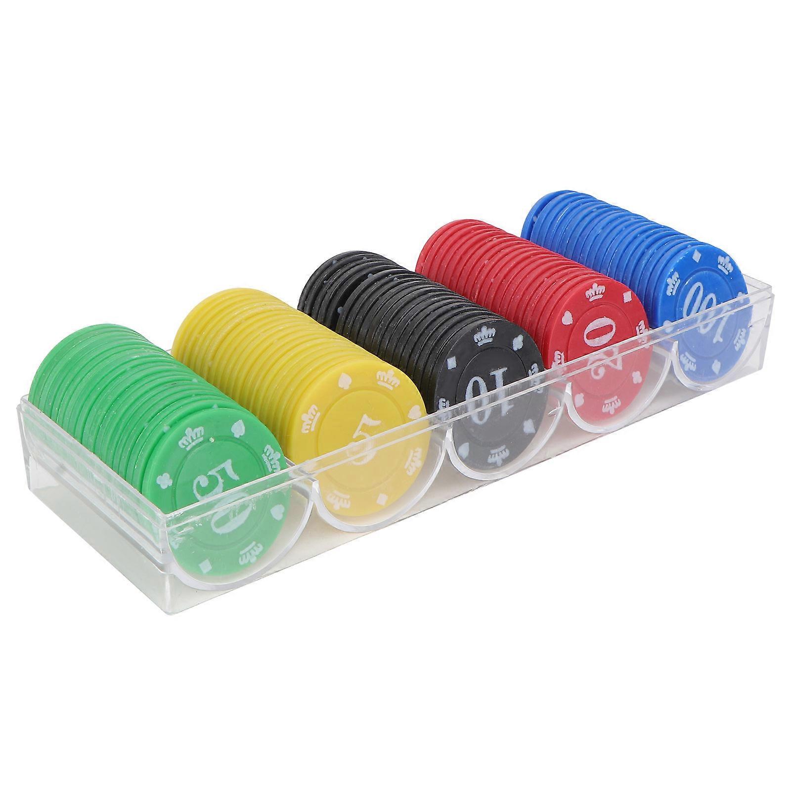 Round Tokens Acrylic Scrub Tokens for Mahjong 100Pcs Creative Plastic