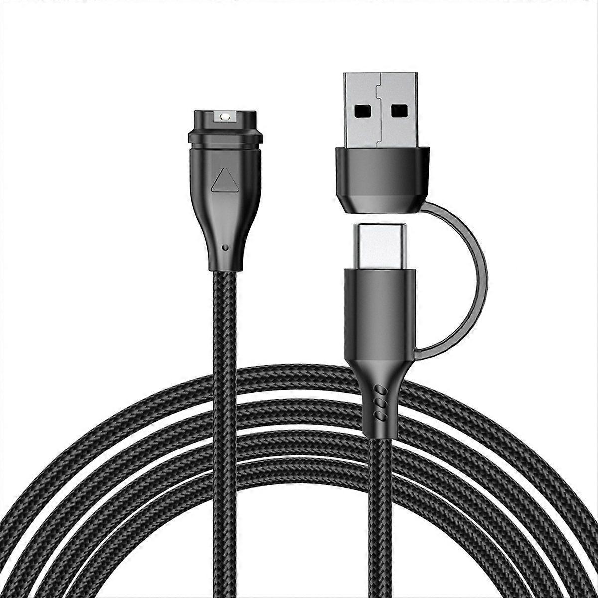 2in1 USB Type C Charging Cable for 8 7 7S 7X 6 6S 6X 5 5X Plus Vivoactive 5 4 3 Forerunner 945 935 B