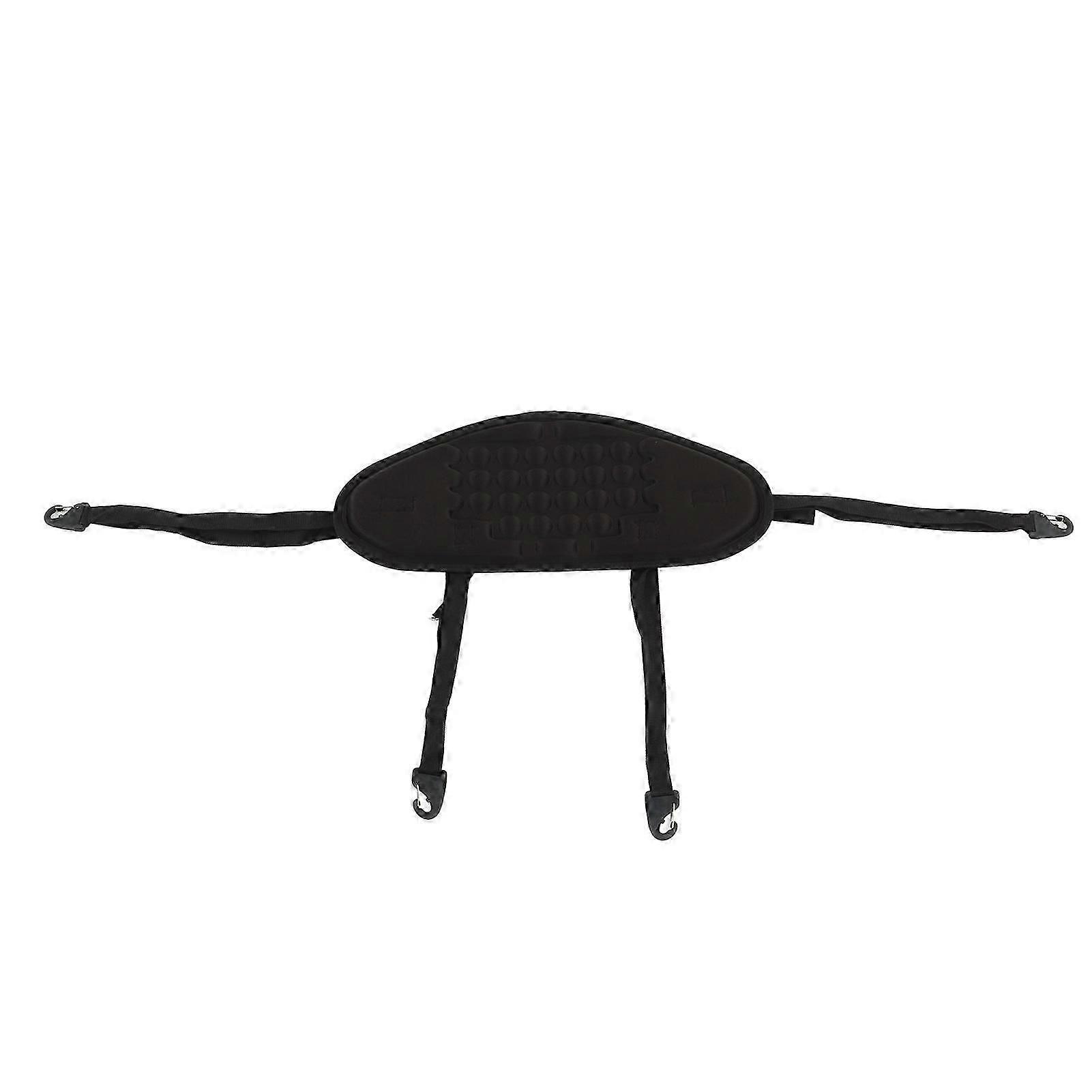 Kayak Backrest Professional Padded Comfortable Waterproof Canoe Backrest Support With Adjustable Strap Black