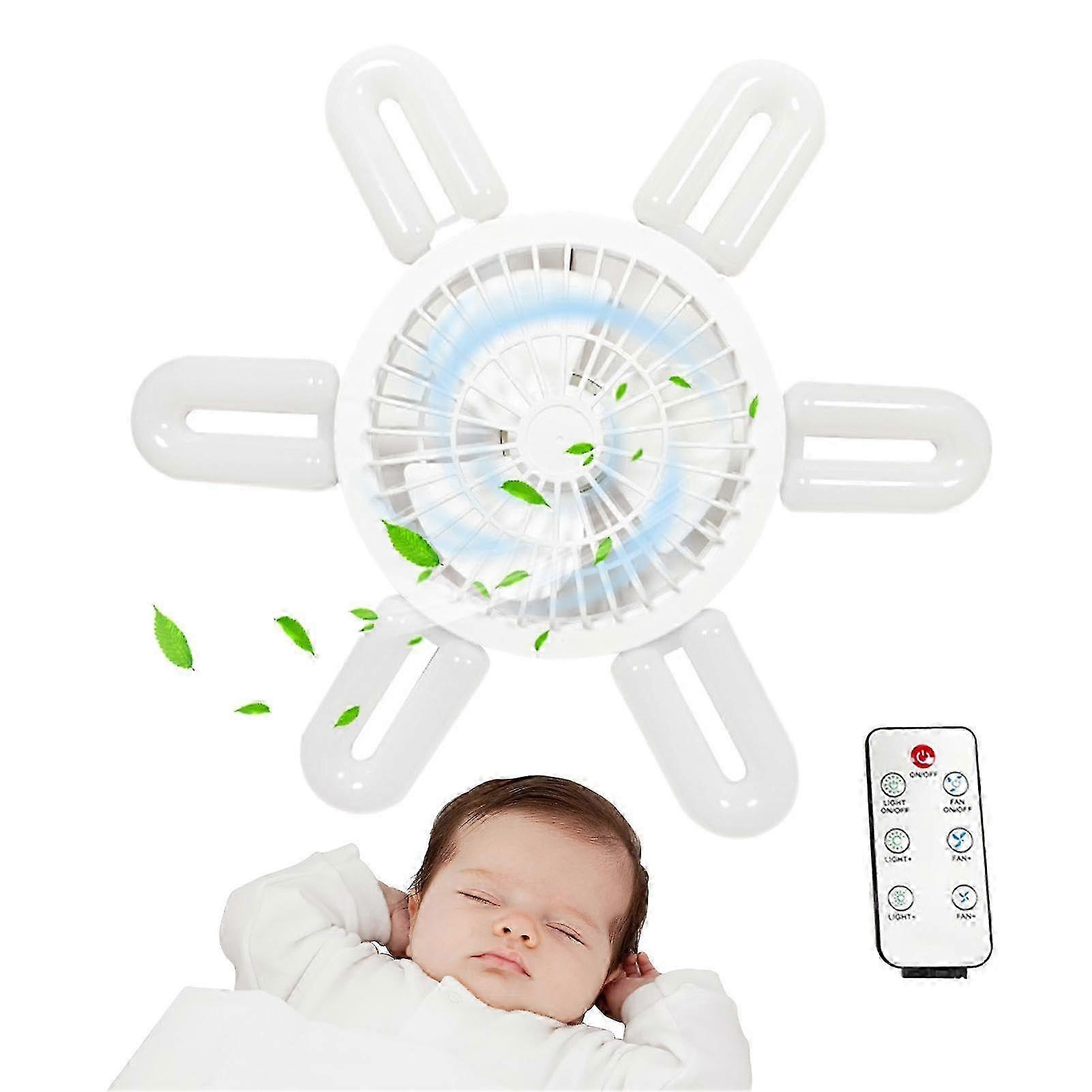 2 In 1 Functionality LED Socket Fan Light, Adjustable 360 Degrees Ceiling Fan Light, 16.14x16.14 Inches for Bedroom Comfort