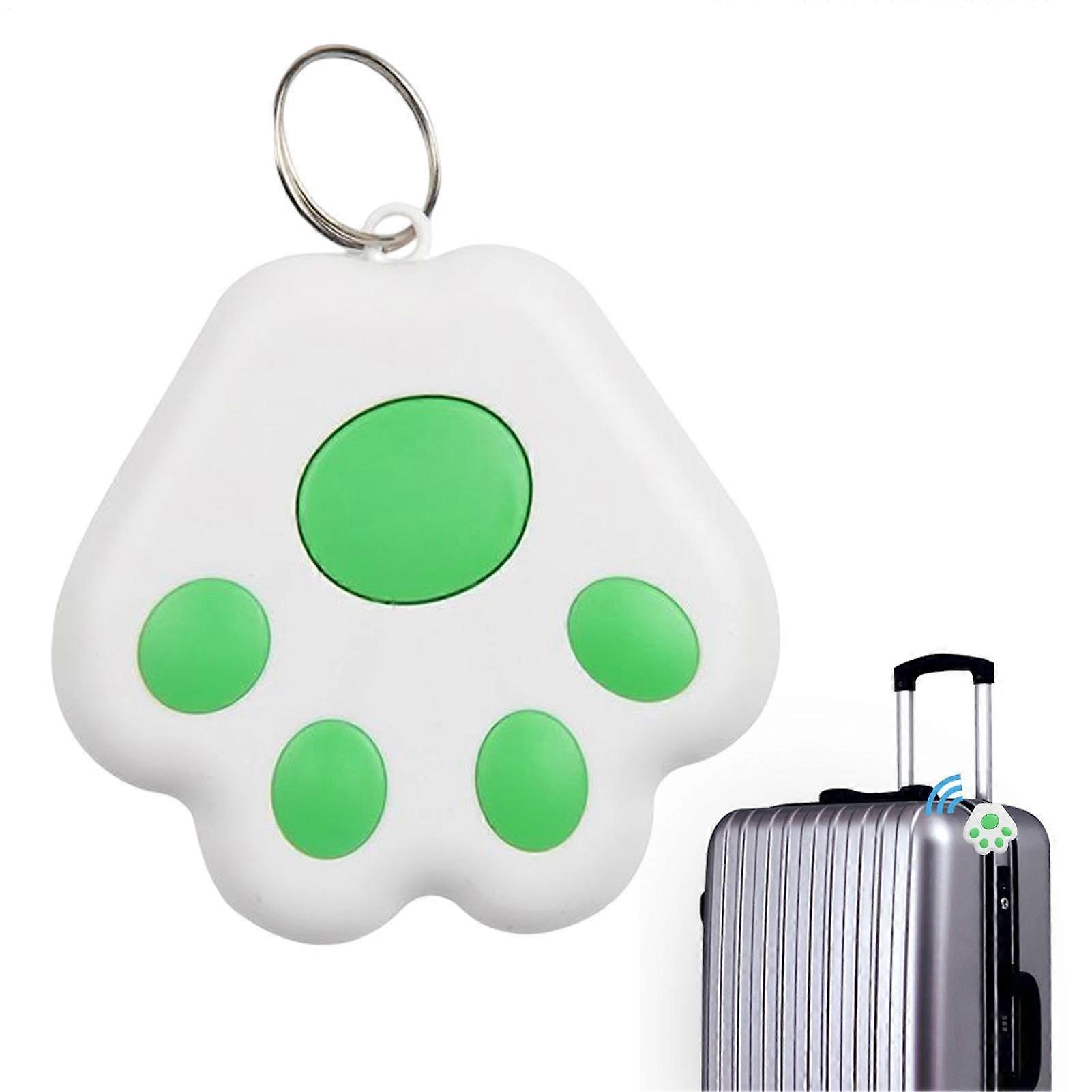 Pet Tracker Waterproof Cat Claw Shape Tracking Device Real Time Positioning Key Finder For Dogs Cats Wallets Green