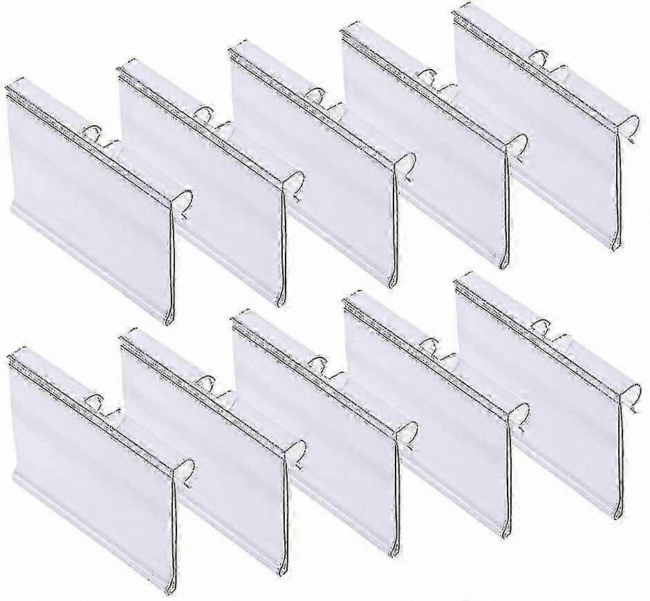 Transparent Plastic Label Holders for Price Tags and Shelf Organization (70 Pieces)