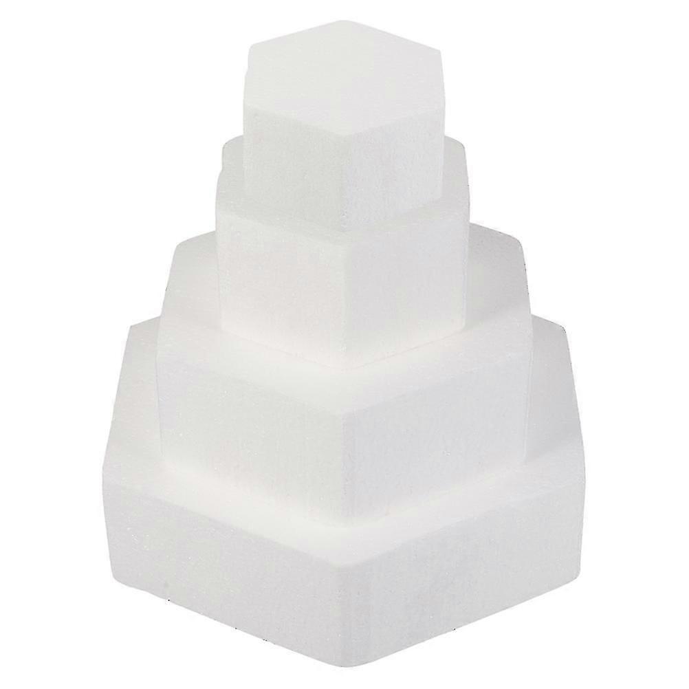 4 Pcs Decked Accessories Polystyrene Foam Dummy Cake Artificial Cake Dummies Practice Styrofoam Dummies