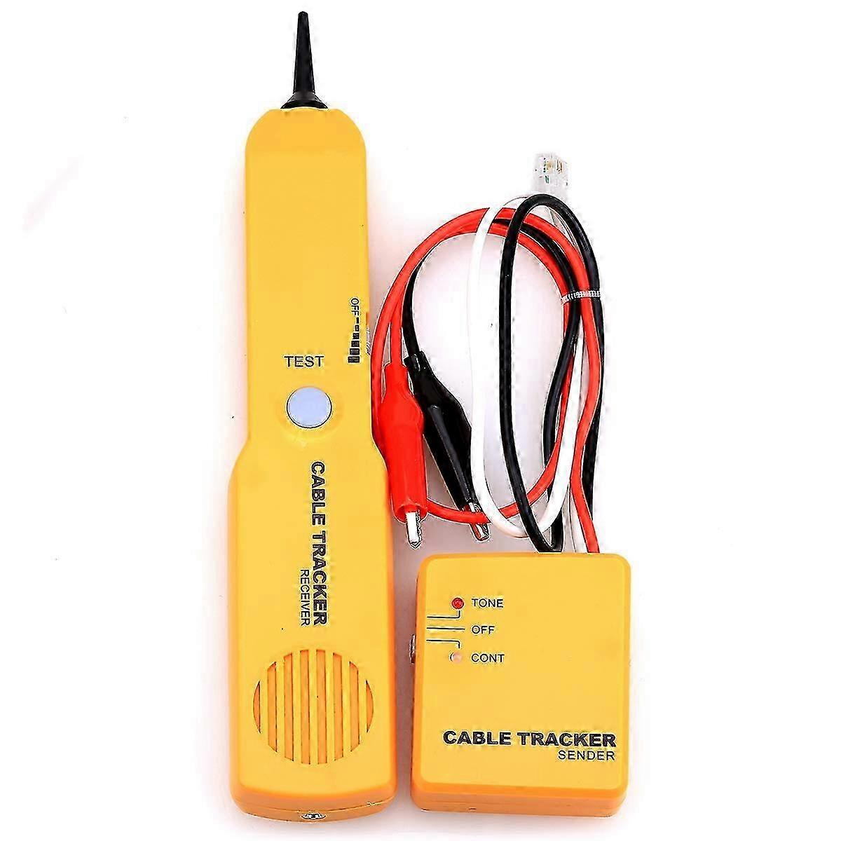 Cable Finder Tone Generator Probe Tracer Wire Tracker Cable Circuit Tester Features Alligator Clips RJ11 Plug Finding Tool 25-26