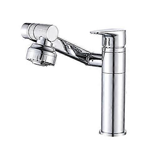 Bathroom Sink Faucet Single Handle Basin Mixer Hot And Cold Water 360 Degree Rotation Brass Construction