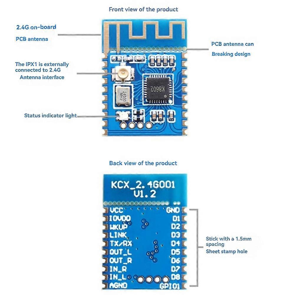 Audio Module 2.4G High Fidelity Wireless Stereo Module for Wireless Audio Transmission DIY Wireless Speaker Modification