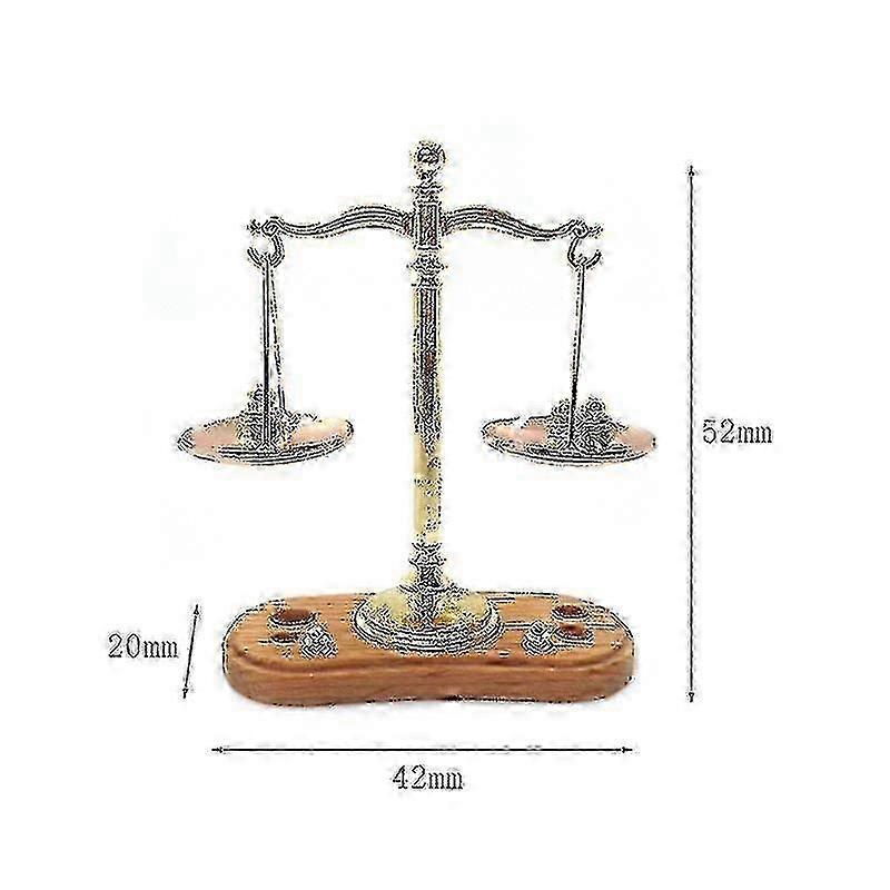 Balance Scale - Single Unit, Compact Design, Metal Material, Gold