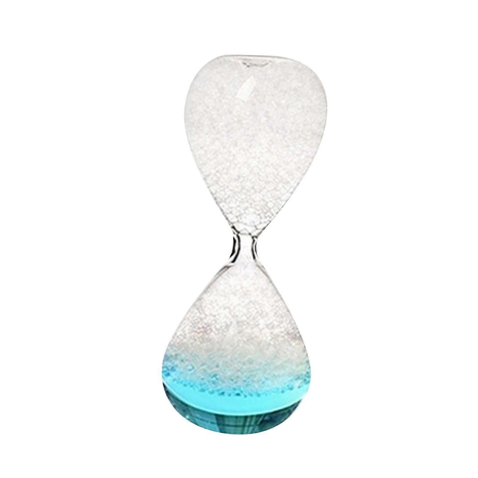 Glass Hourglass Timer Bubble Singing, Blue, 60Minute Sand Timer, Table Decoration, Birthday Gift