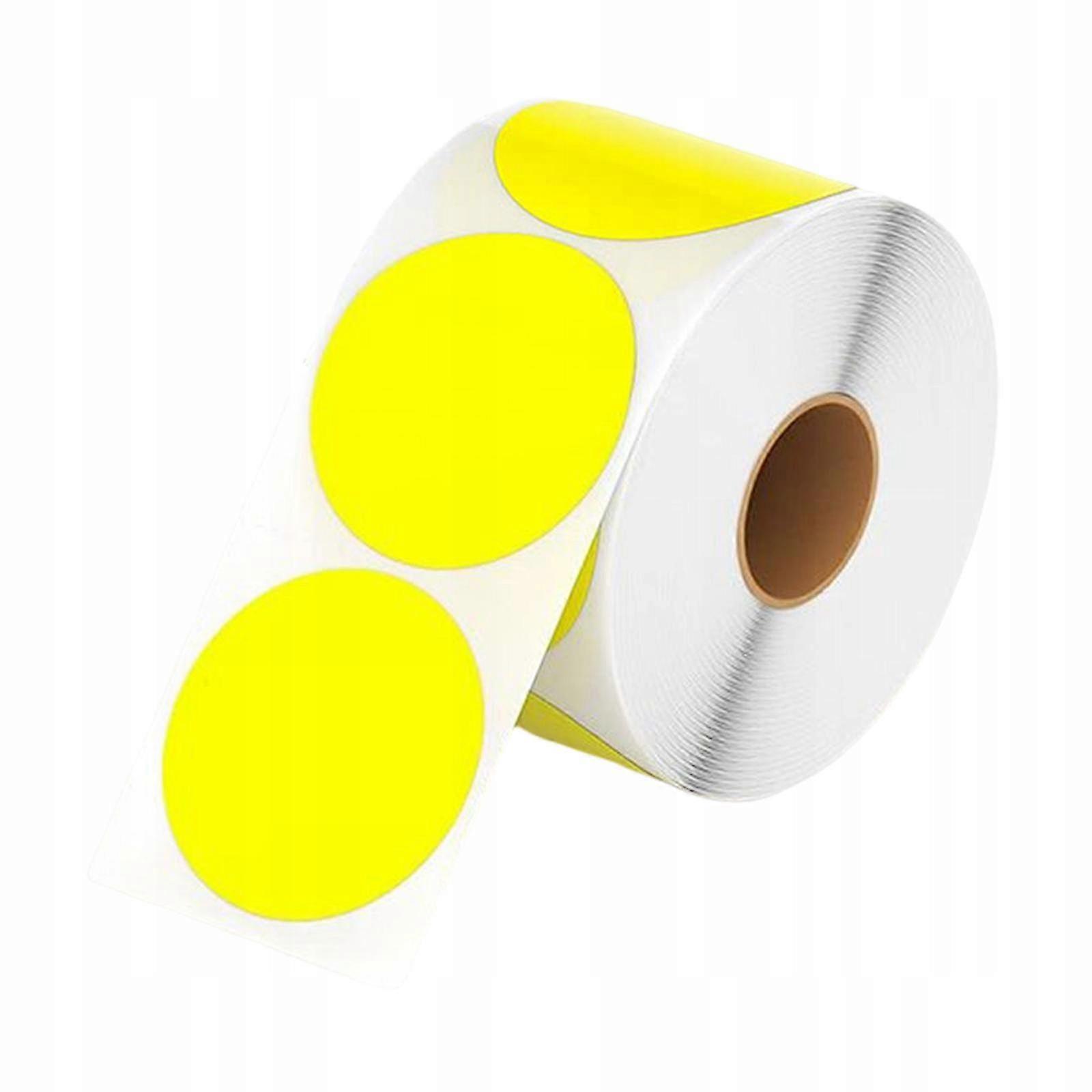 Round Thermal Sticker Labels Round Labels Colorful Envelope Seal Yellow
