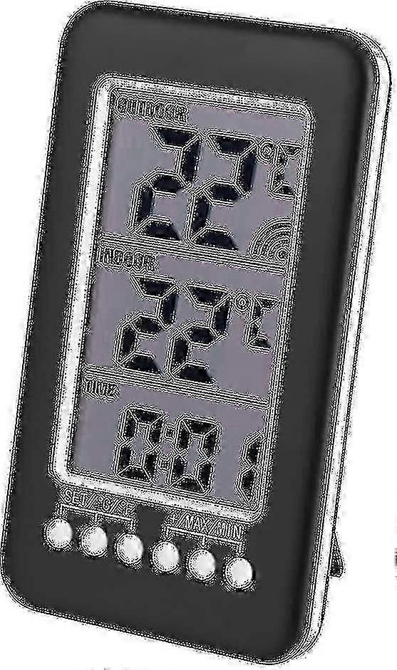 Wireless Indoor Outdoor Thermometer Digital Lcd Displaypreview Sensor Led Screen Black Digital Clock