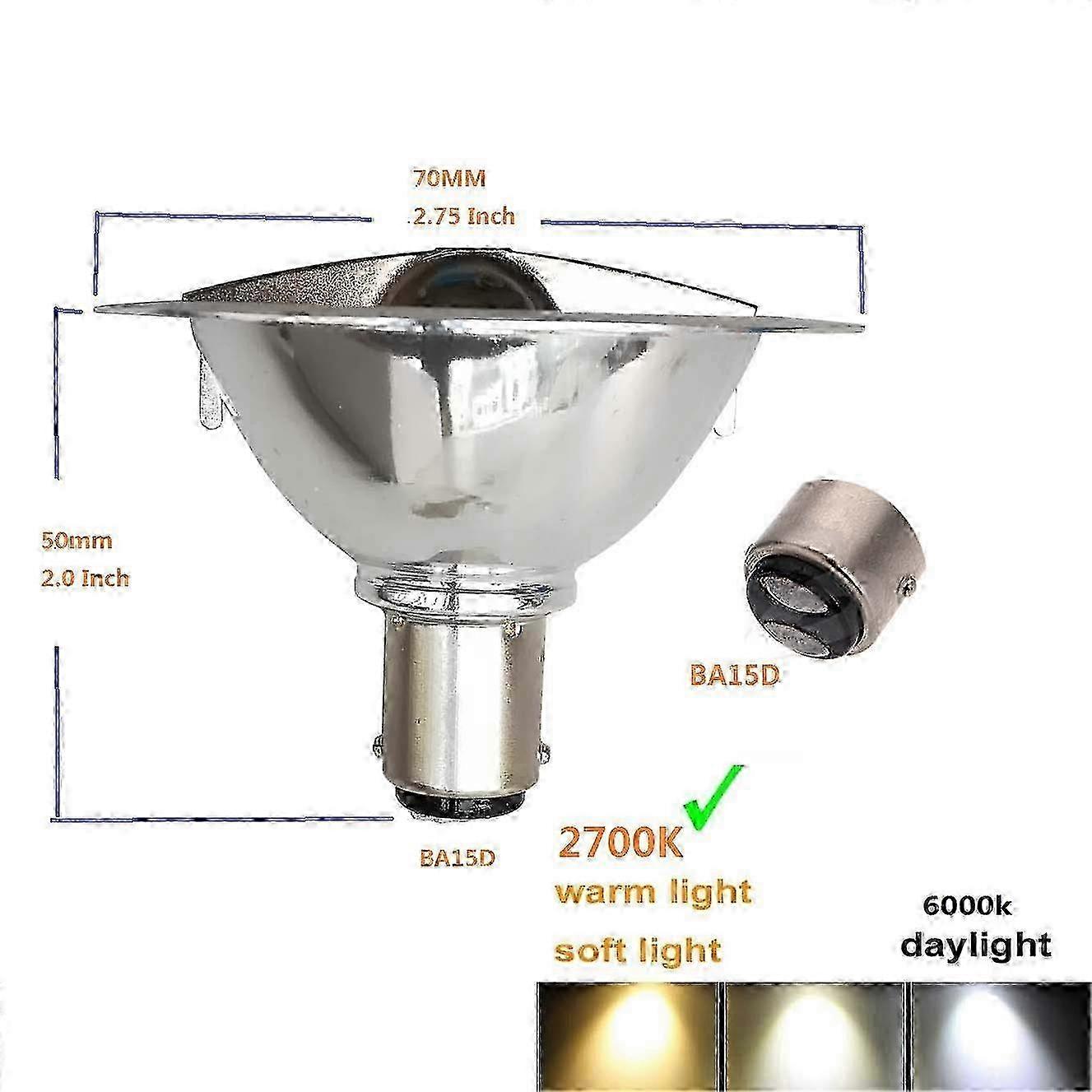 AR70 LED Reflector Light 3W 12V 2700K BA15D Energy Saving