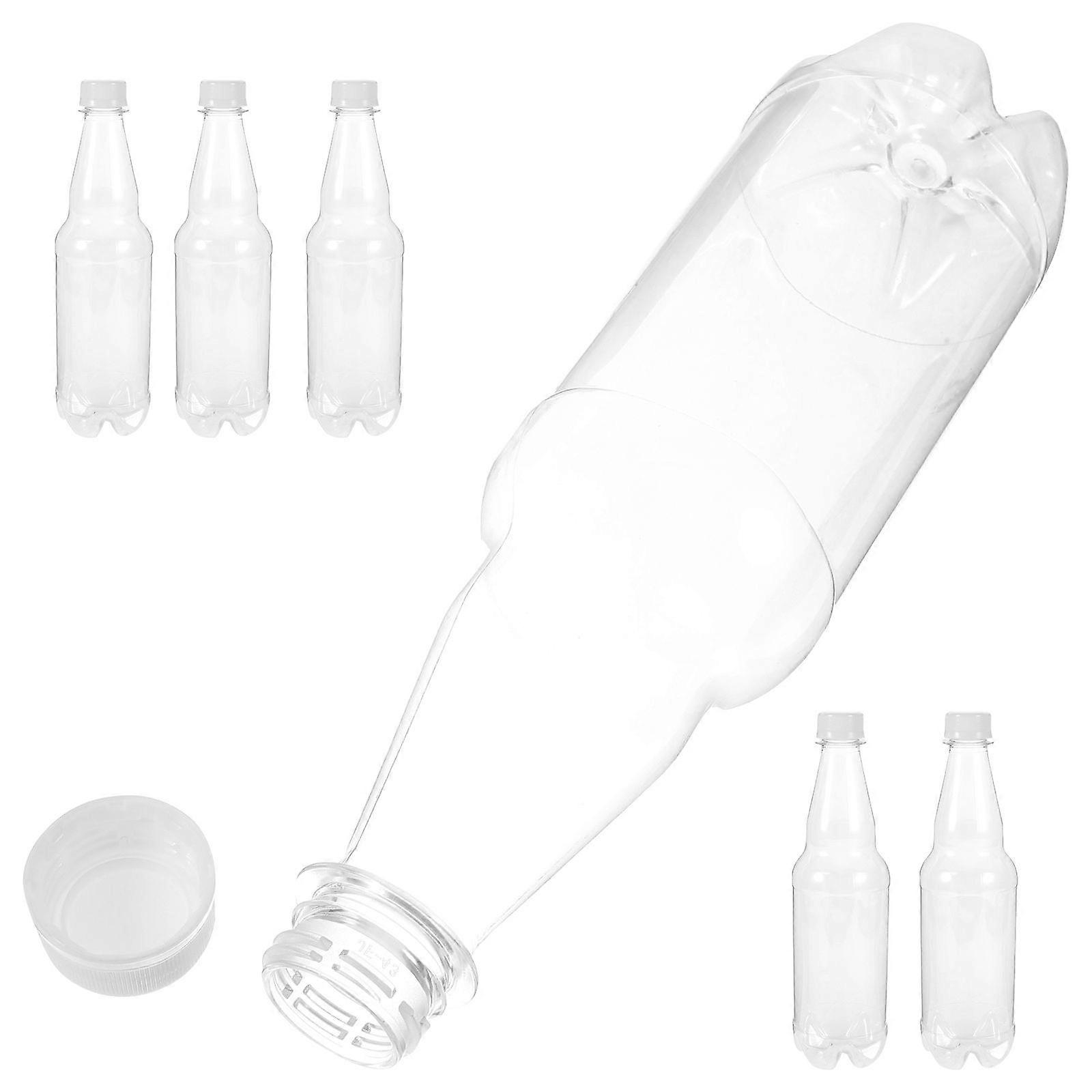 18 pcs  Transparent Clear Bottles Reusable Juice Bottles Multi-function Wine Bottles