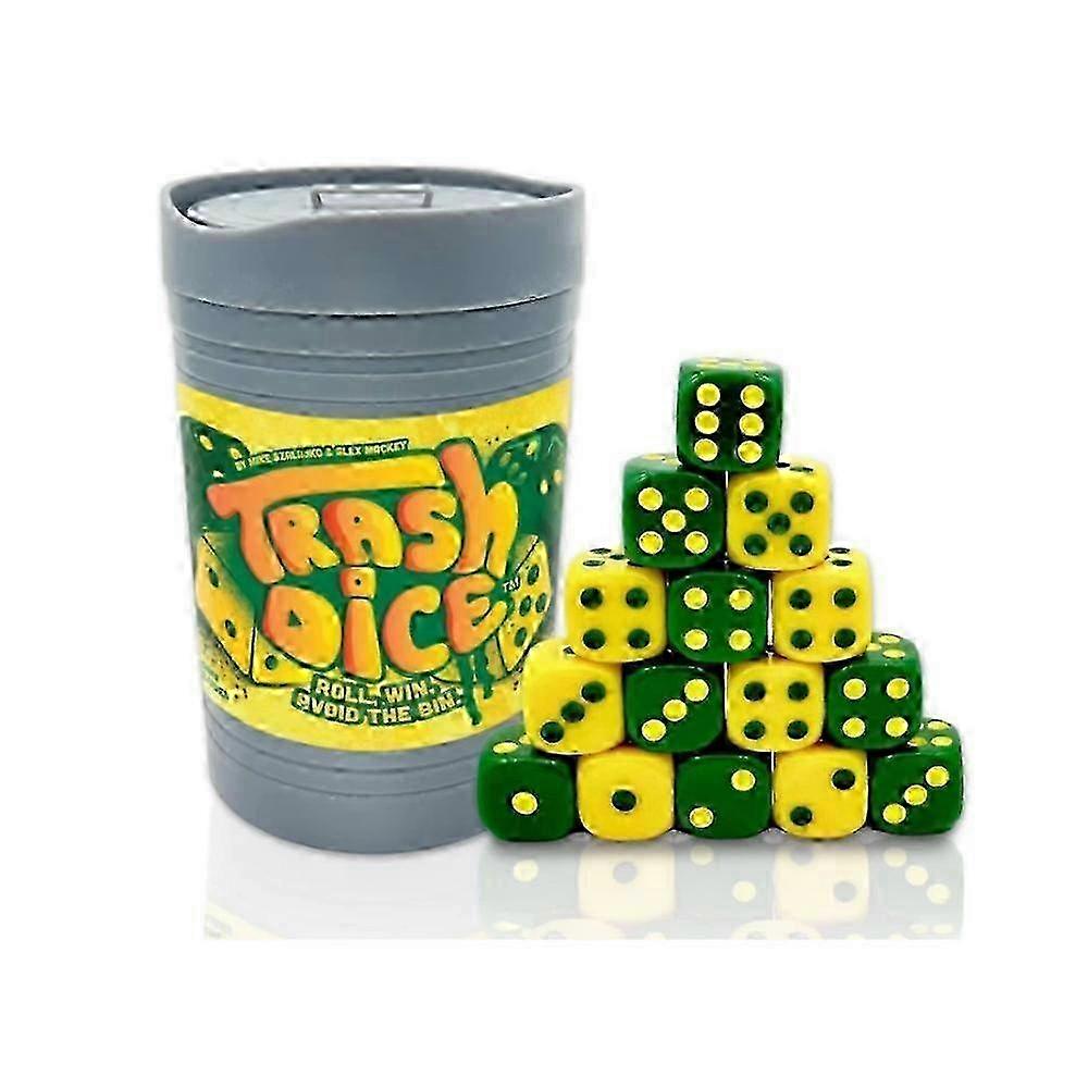 Trash Dice,Fast-Paced Family Dice Game,Exciting 2-Player Board and Dice Game