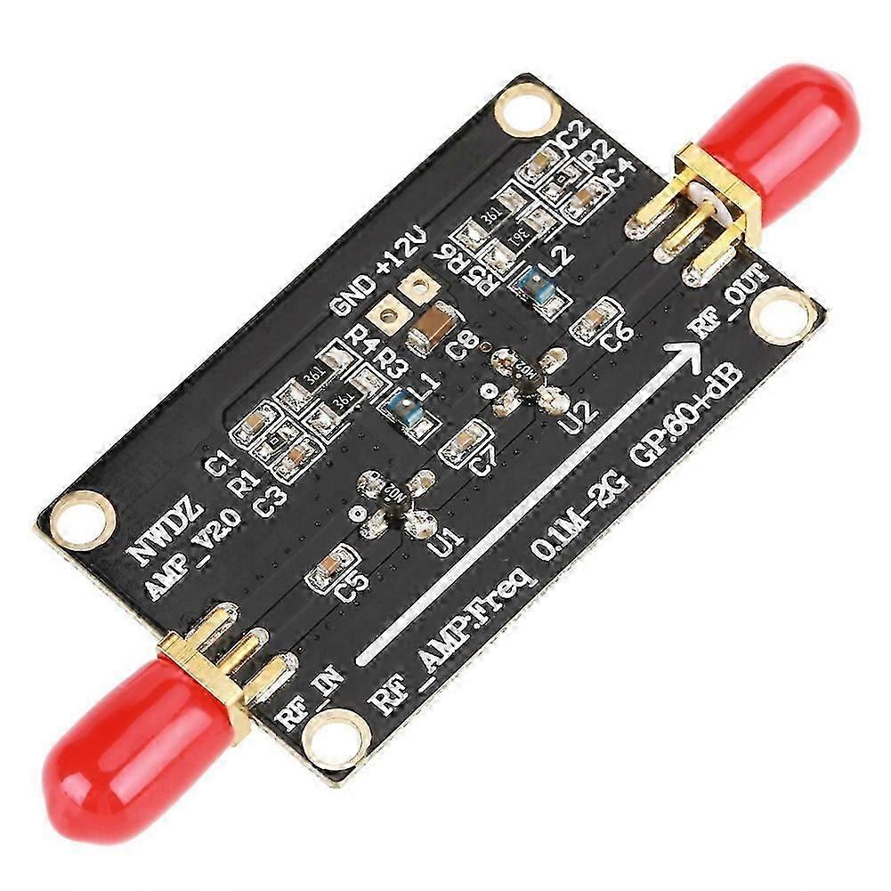RF Wideband Amplifier LNA 0.1M-2G Gain 60dB Two stage Amplification